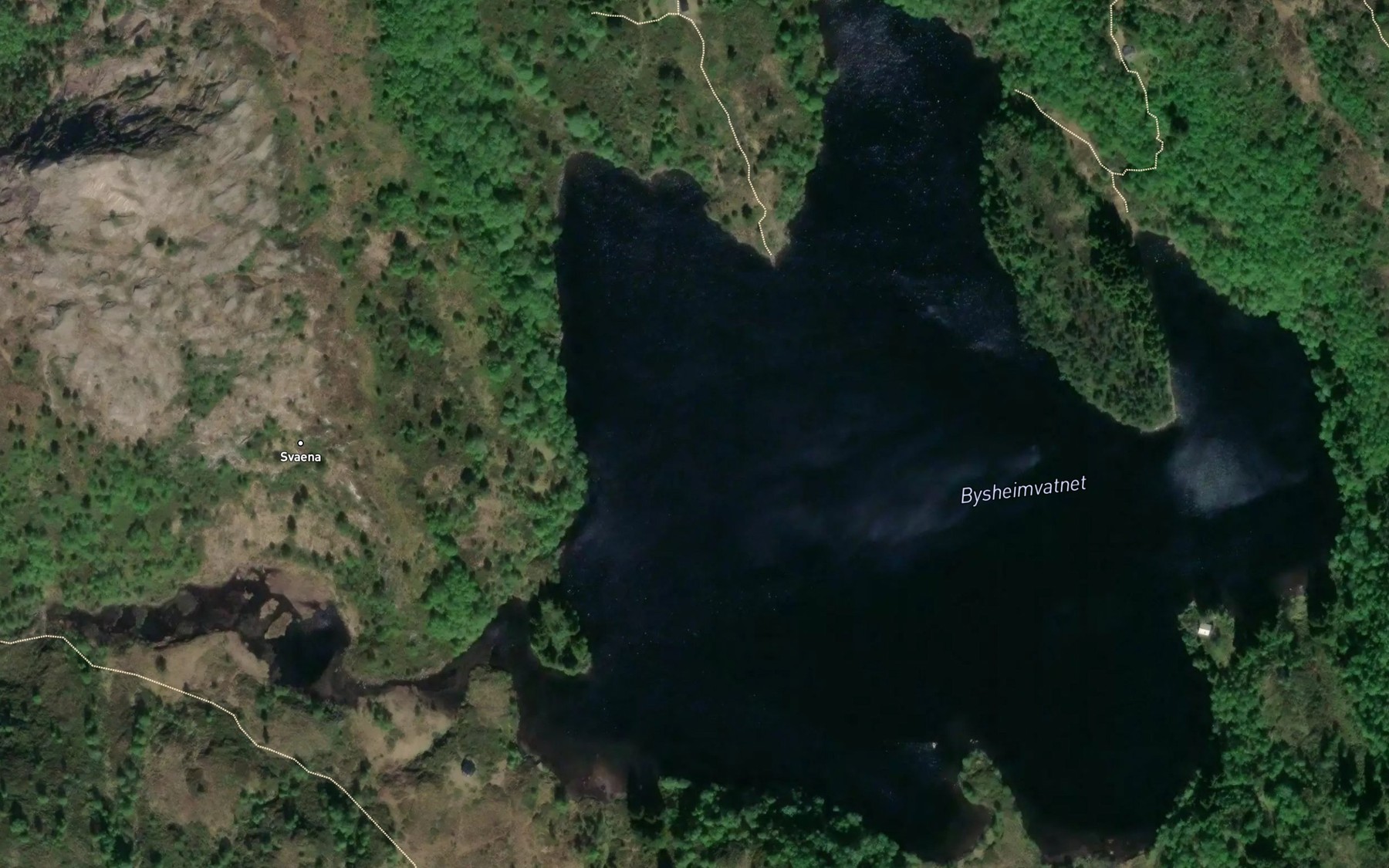 Satellite map of the Bysheimvatnet