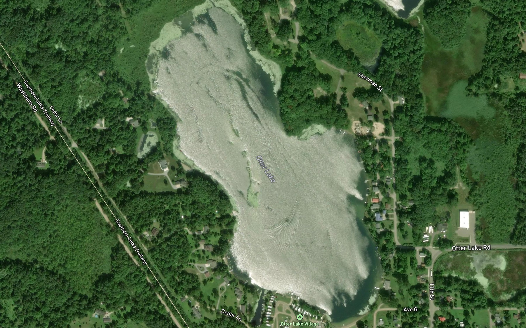 Satellite map of the Otter Lake
