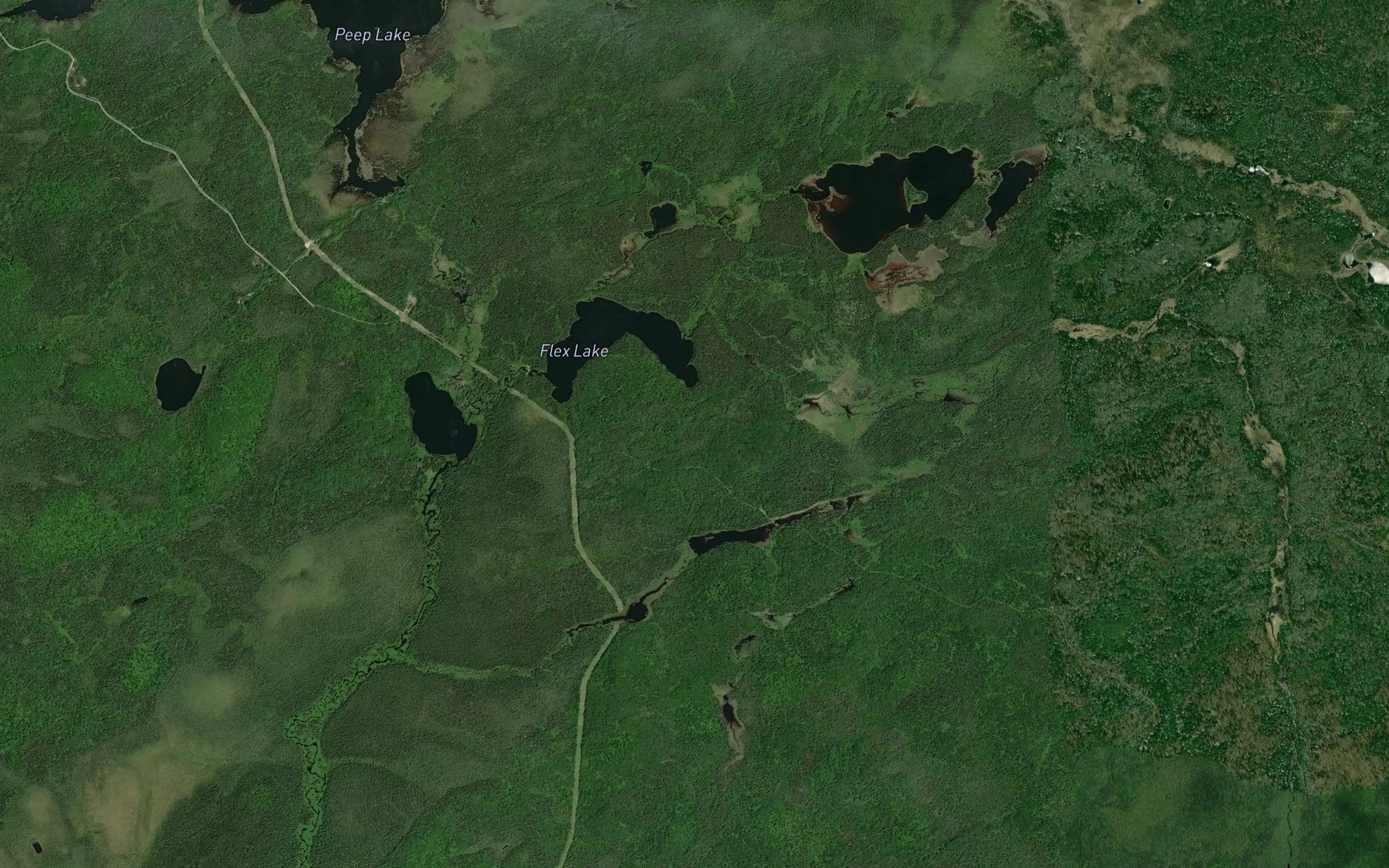 Satellite map of the Parland Creek