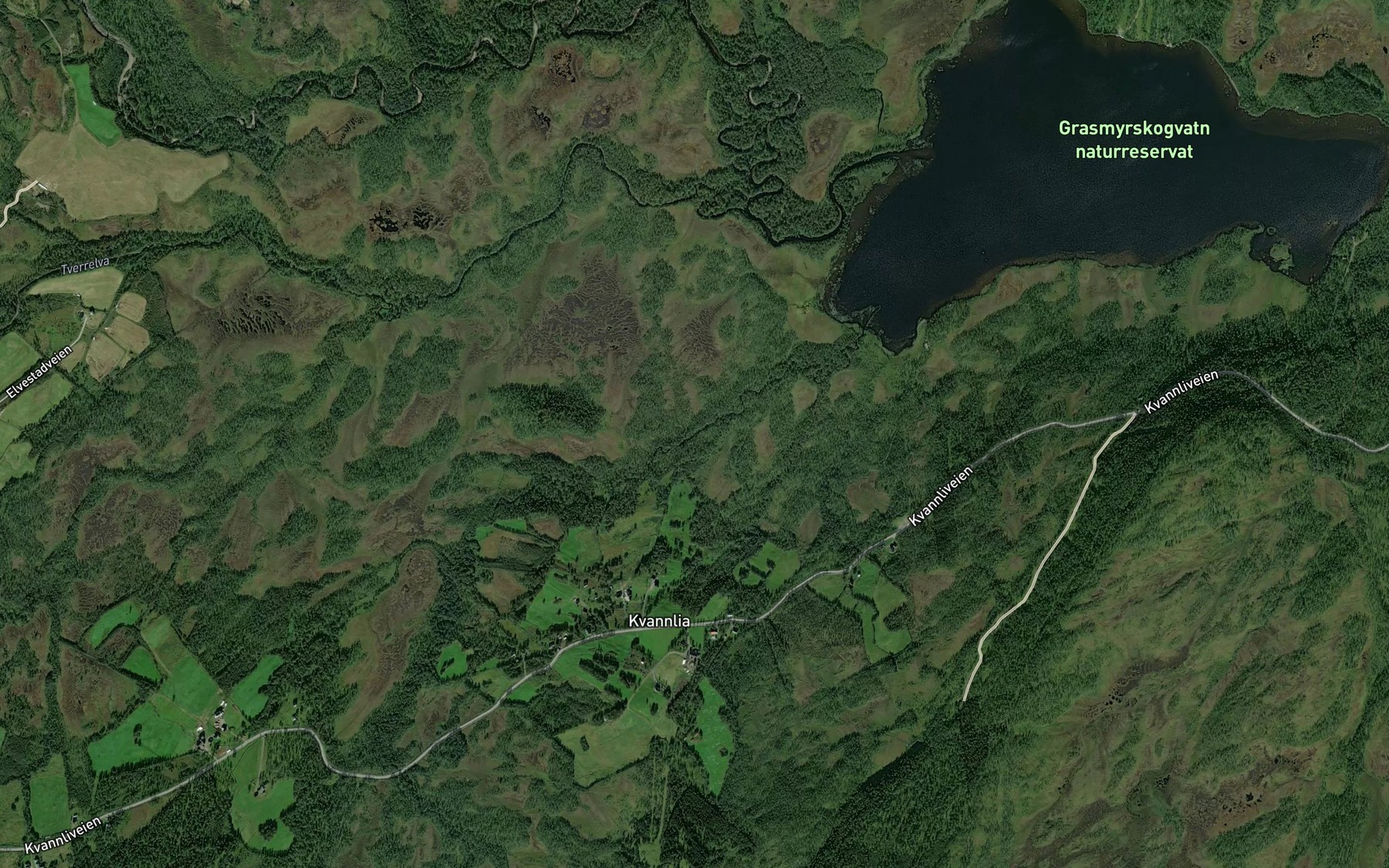 Satellite map of the Maskejakka