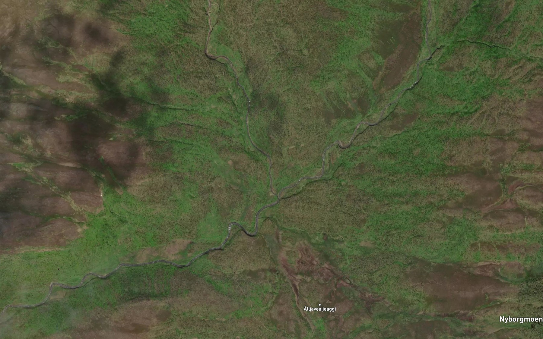 Satellite map of the Graselva