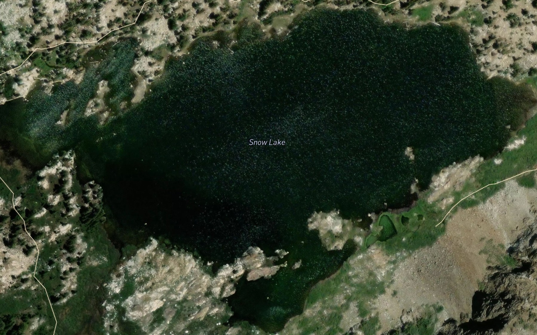 Satellite map of the Snow Lake