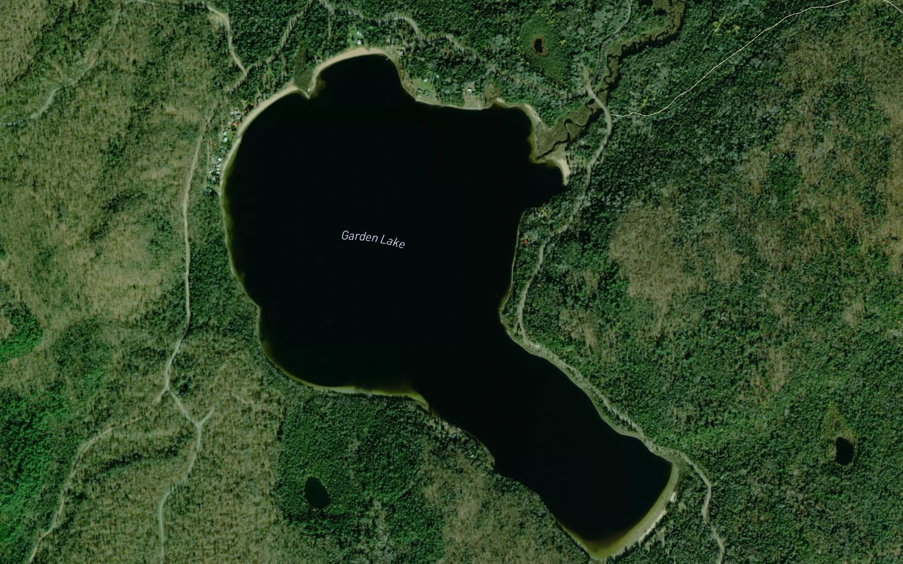 Satellite map of the Garden Lake