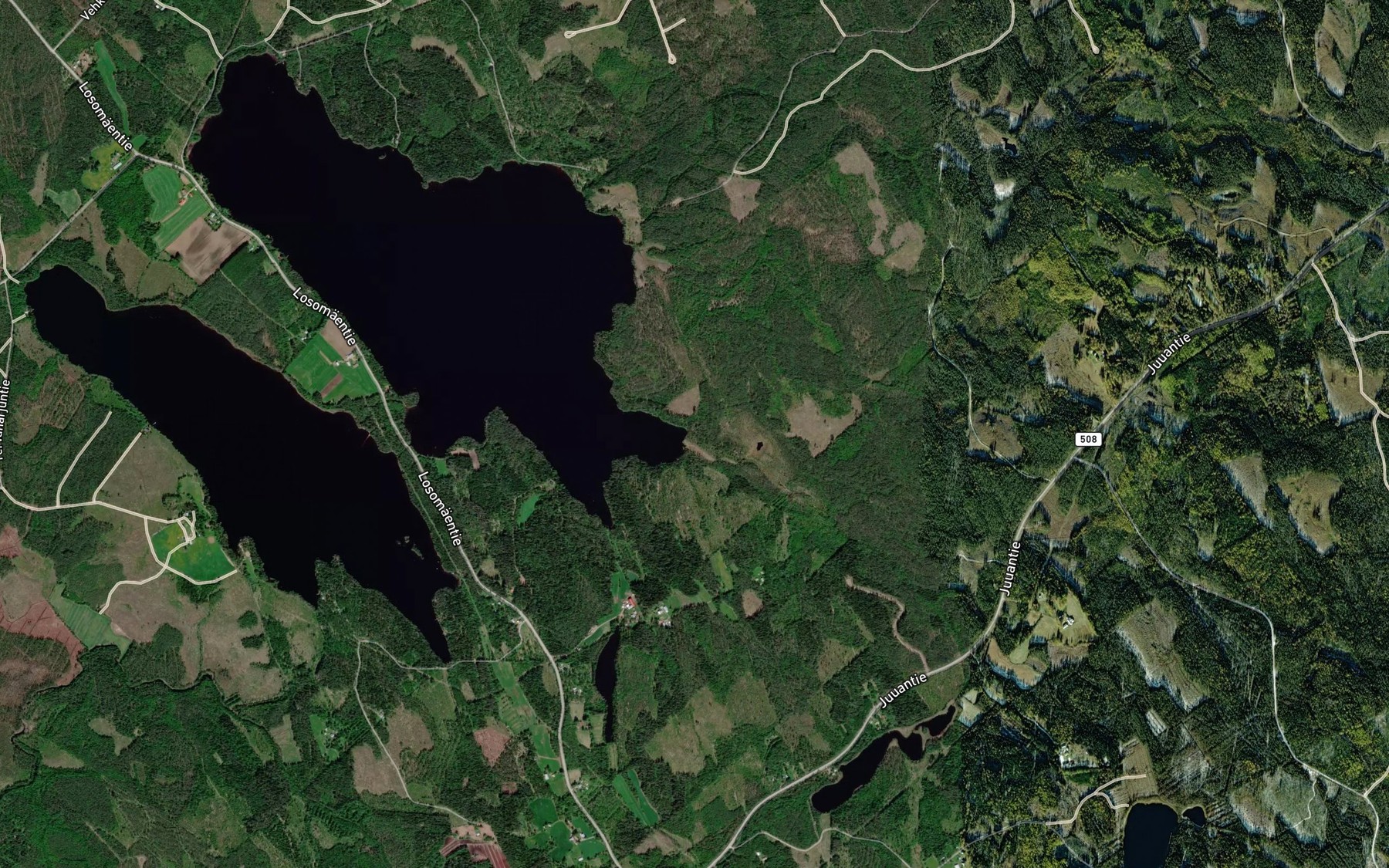 Satellite map of the Poskijarvet