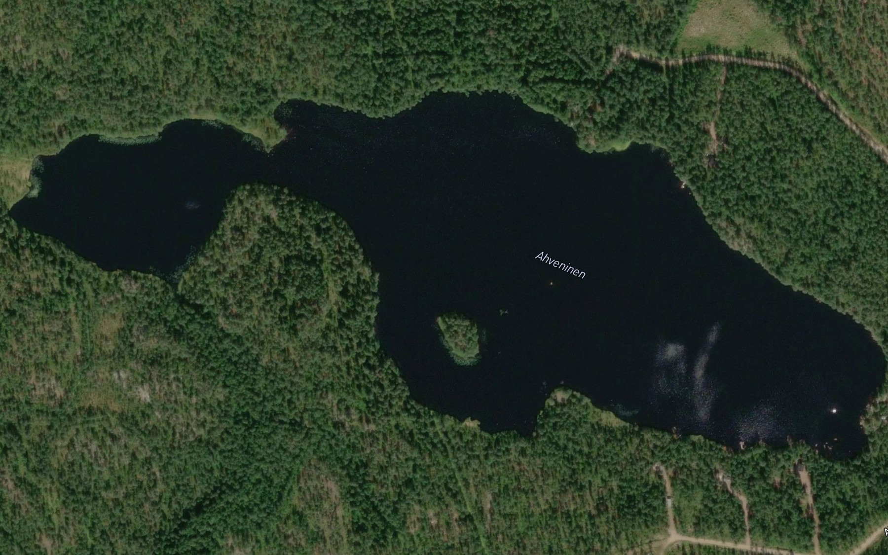 Satellite map of the Ahveninen