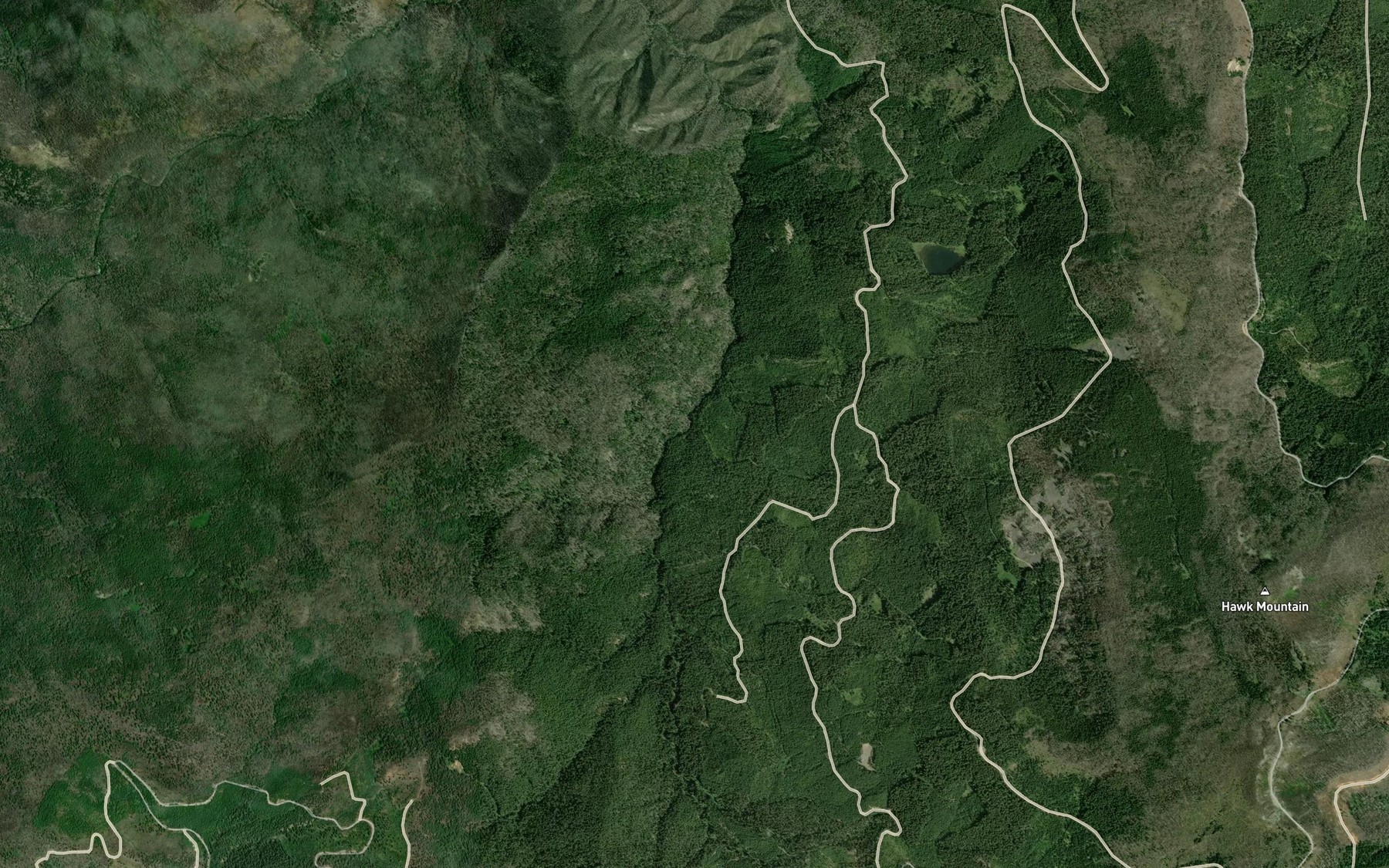 Satellite map of the Gyp Creek