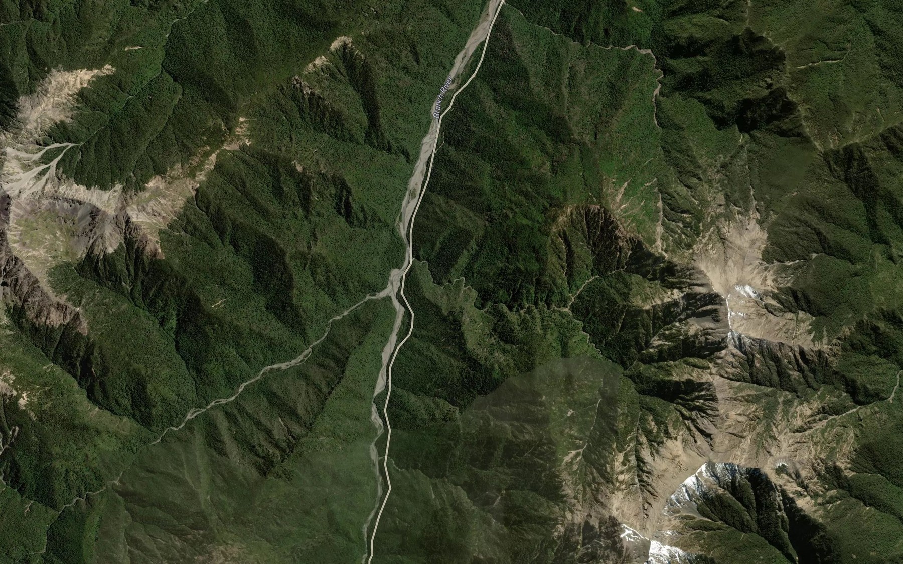 Satellite map of the Alan Stream