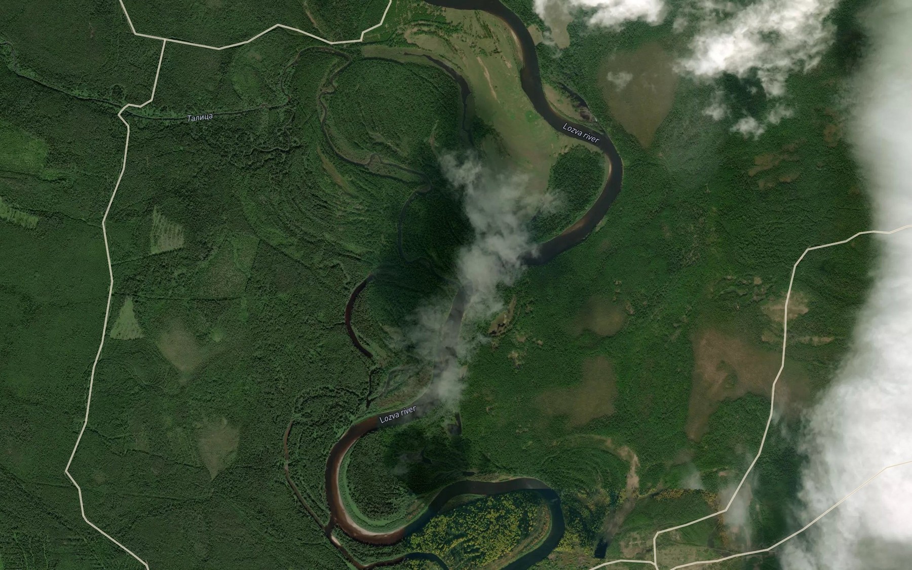Satellite map of the Talitsa