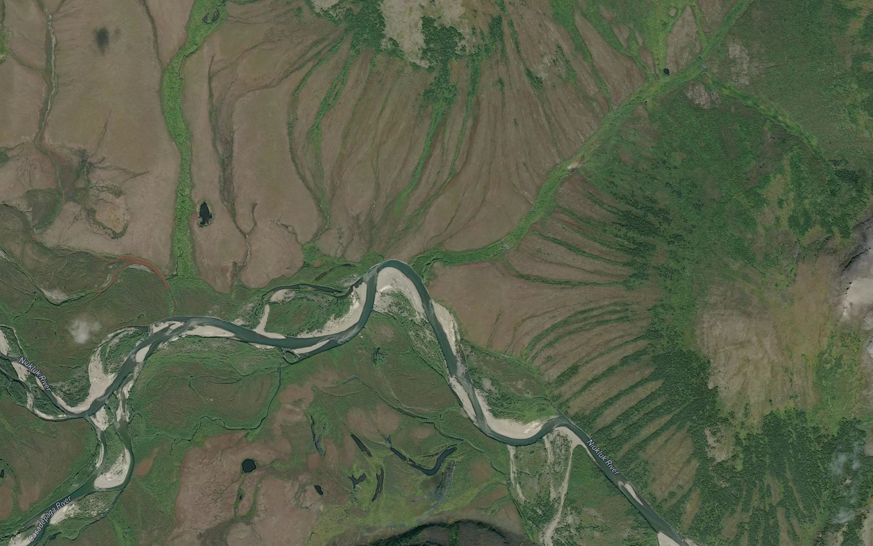 Satellite map of the Post Creek