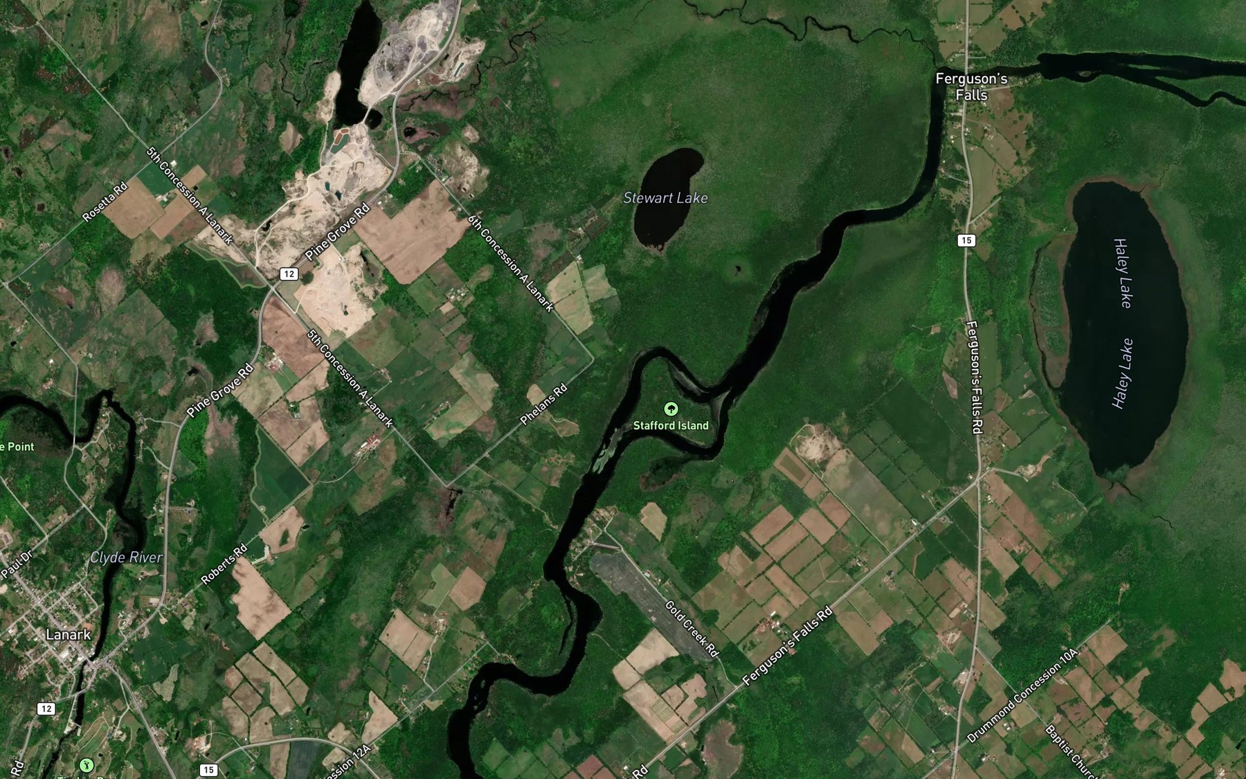 Satellite map of the Thomson Bay