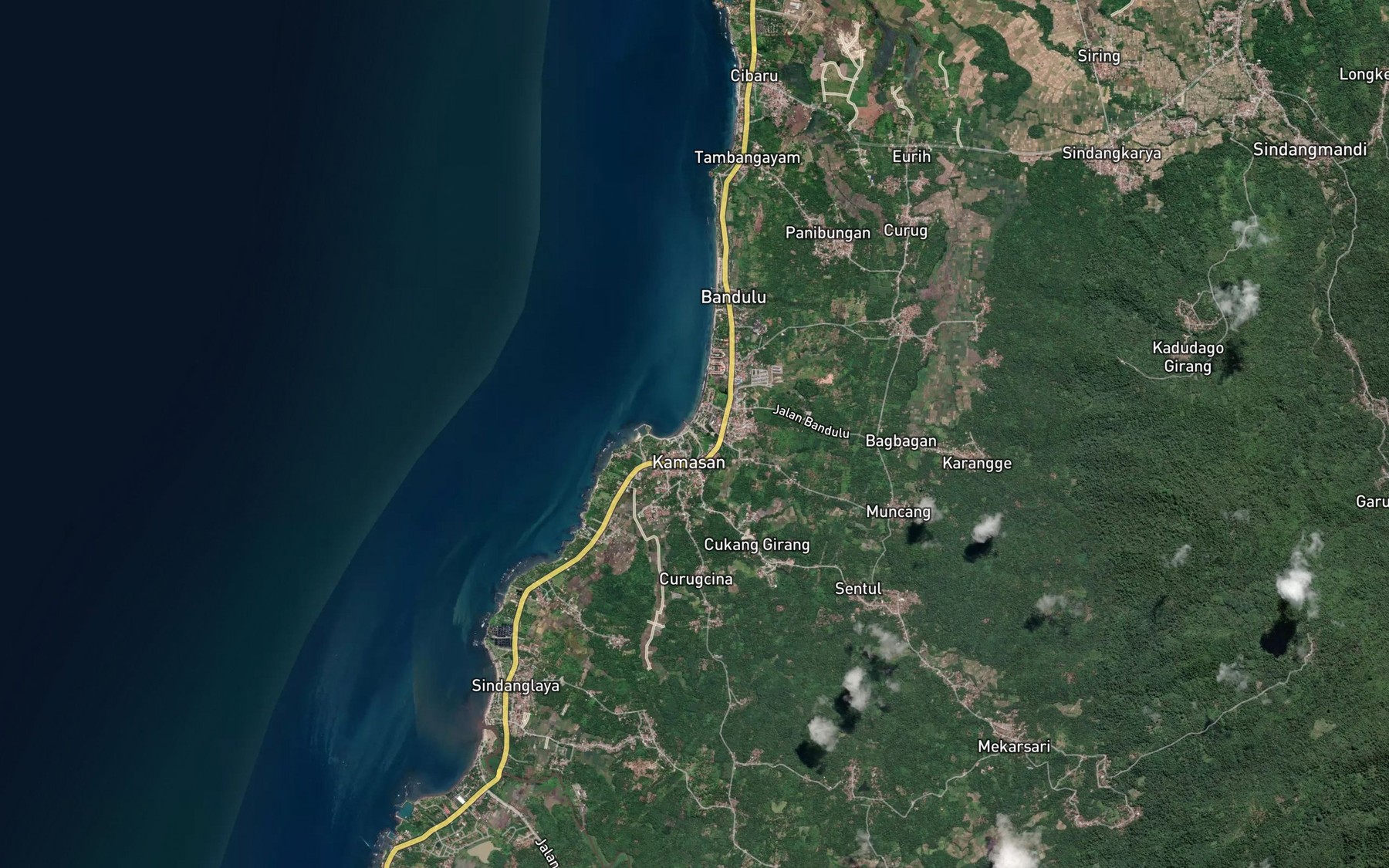 Satellite map of the Ci Sirih