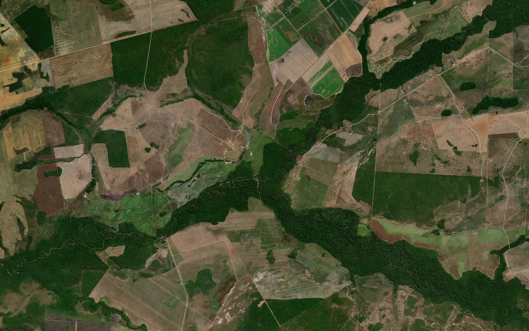 Satellite map of the Ribeirao Urubuzinho