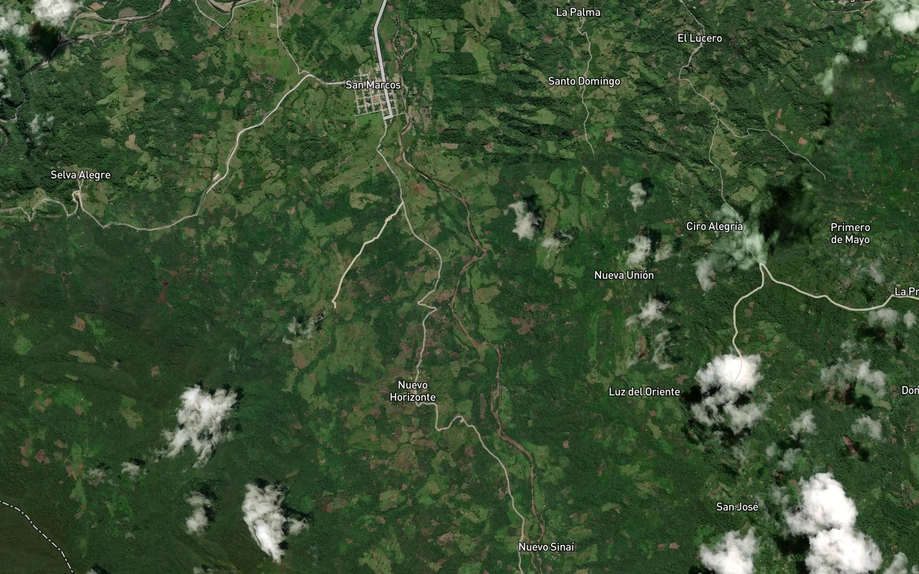 Satellite map of the Quebrada Urcuyacu