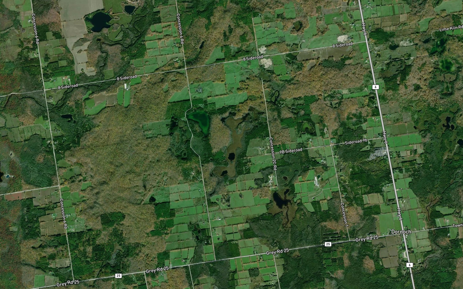 Satellite map of the Anderson Lake