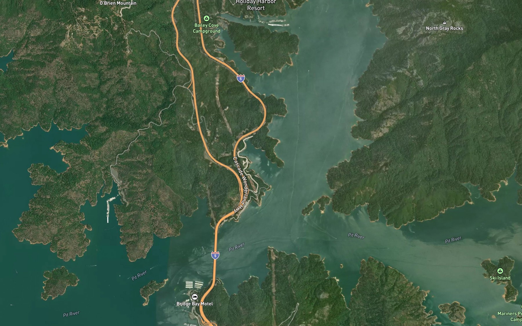 Satellite map of the Turntable Bay