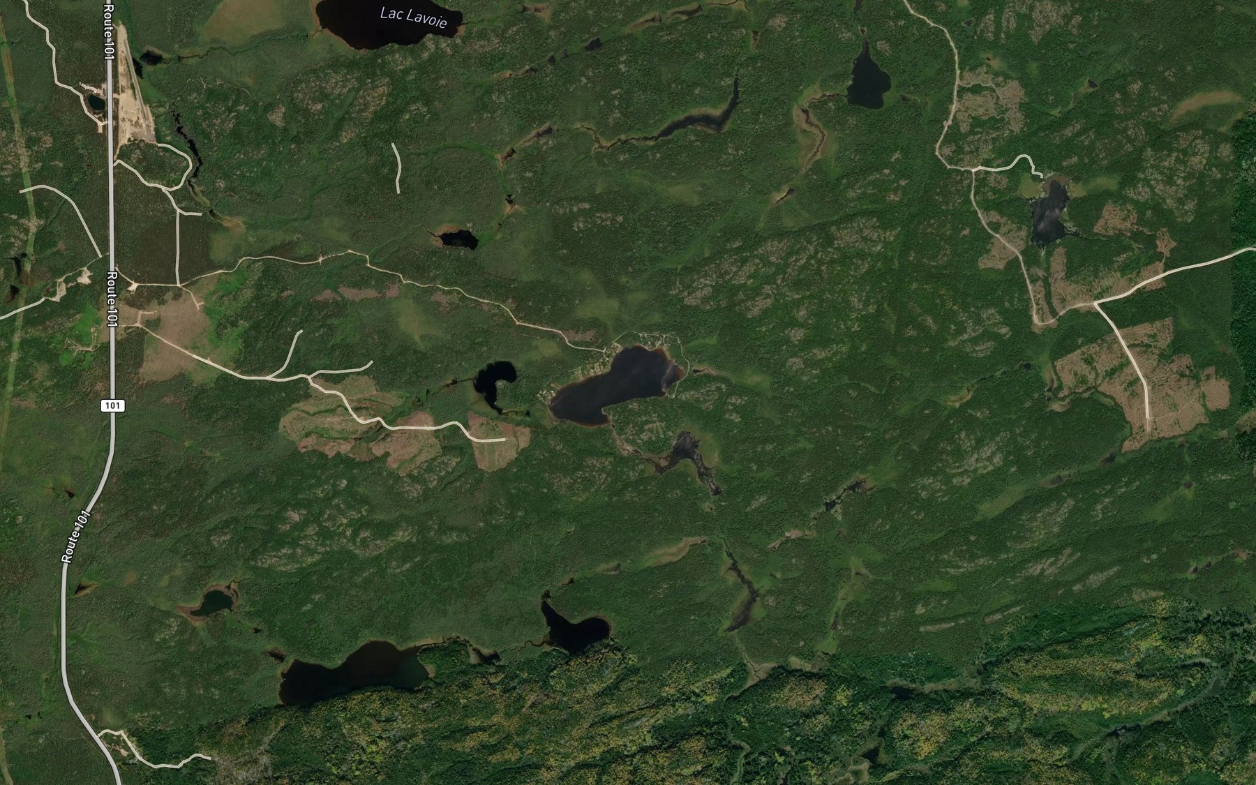 Satellite map of the Lac Boissonault