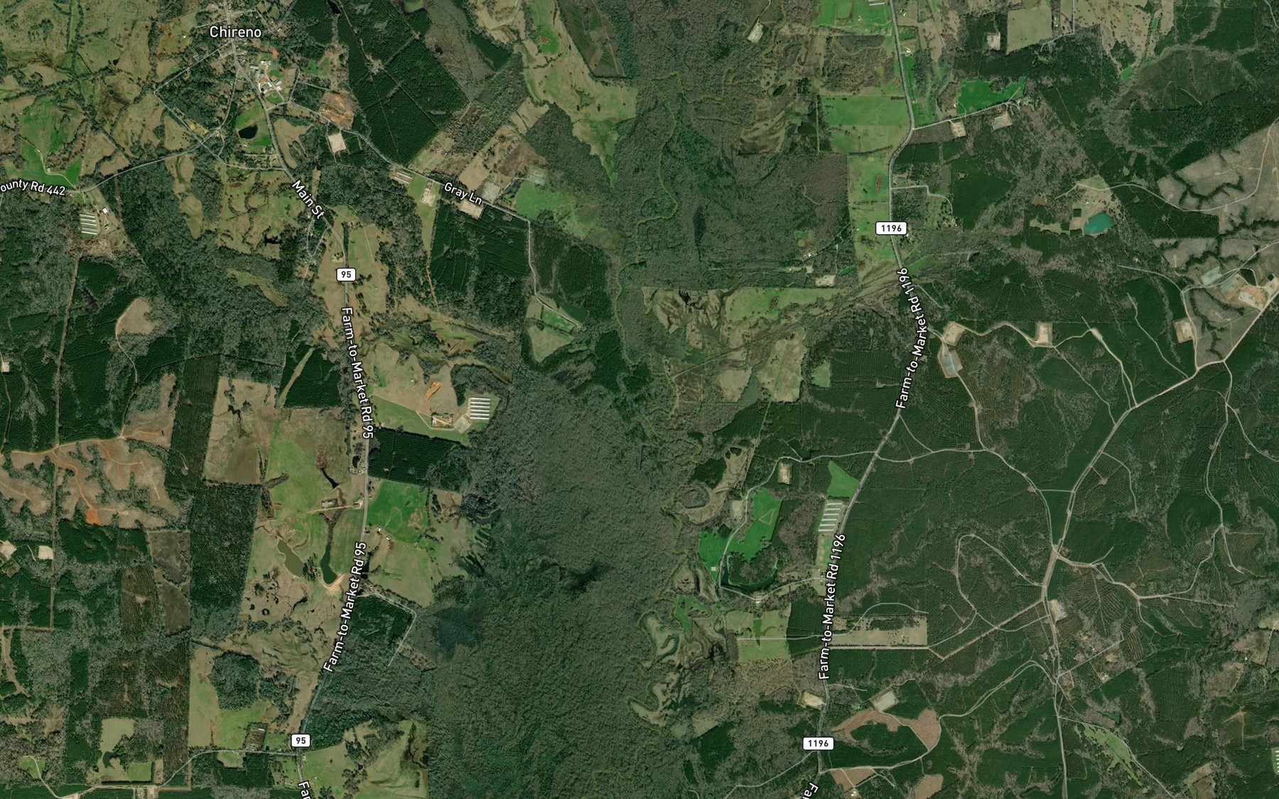 Satellite map of the Polysot Creek