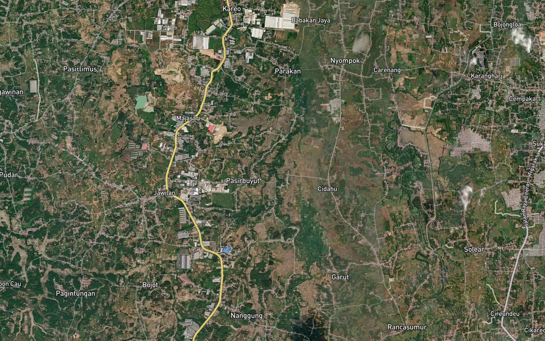 Satellite map of the Ci Buluh