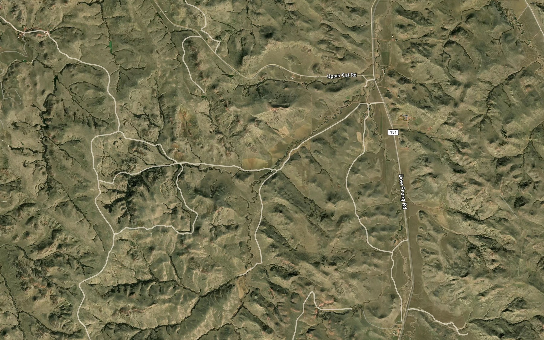 Satellite map of the Brush Creek