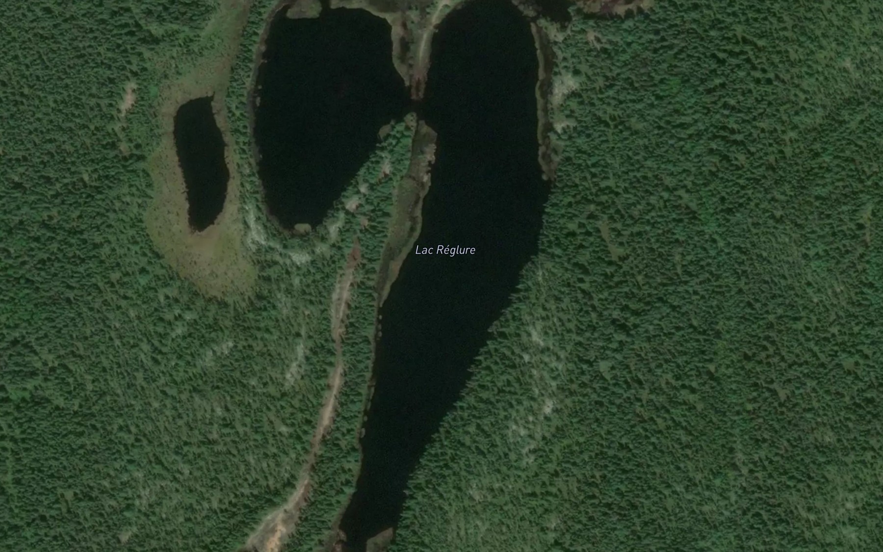 Satellite map of the Lac Reglure