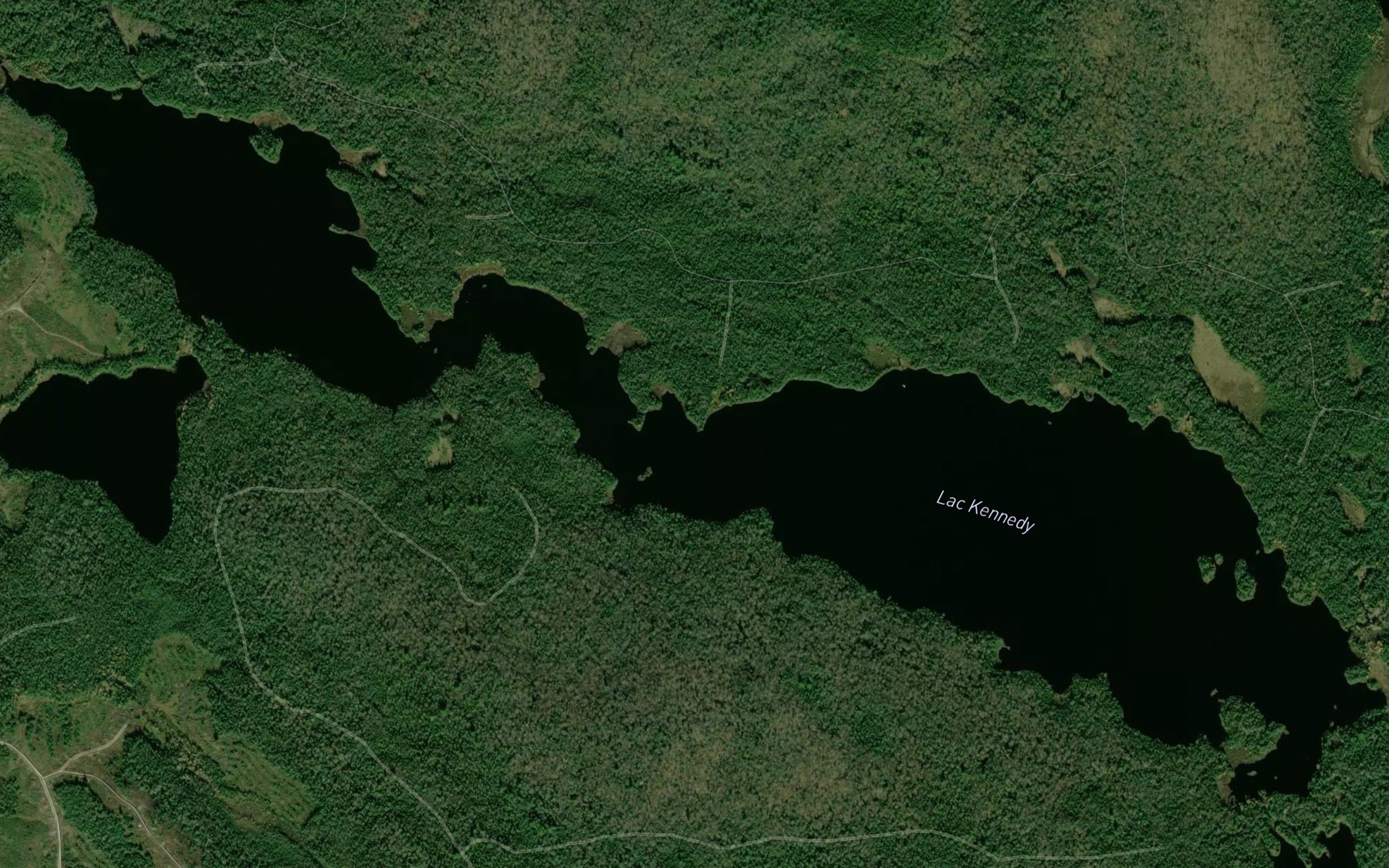 Satellite map of the Lac Kennedy