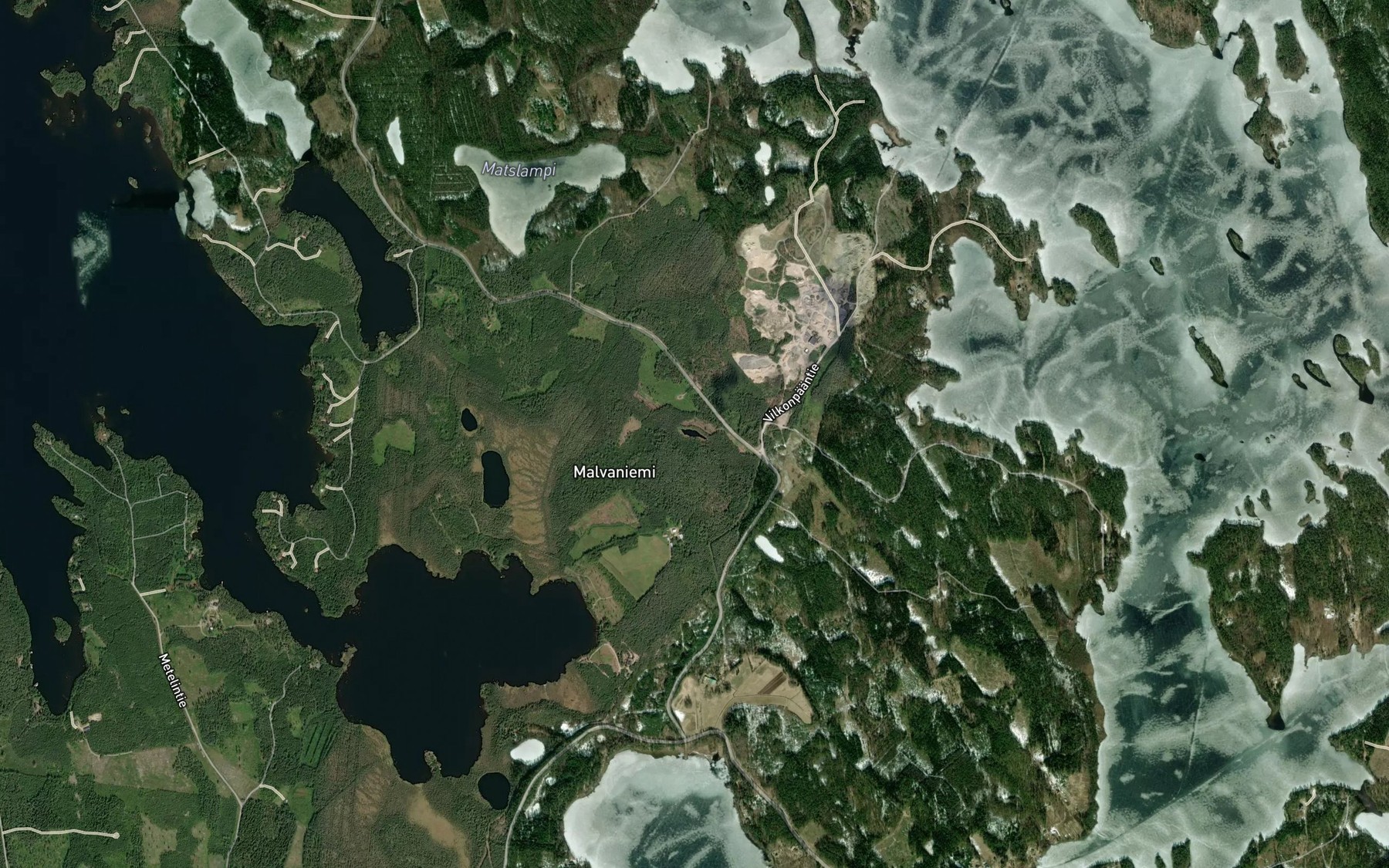 Satellite map of the Ruokolampi