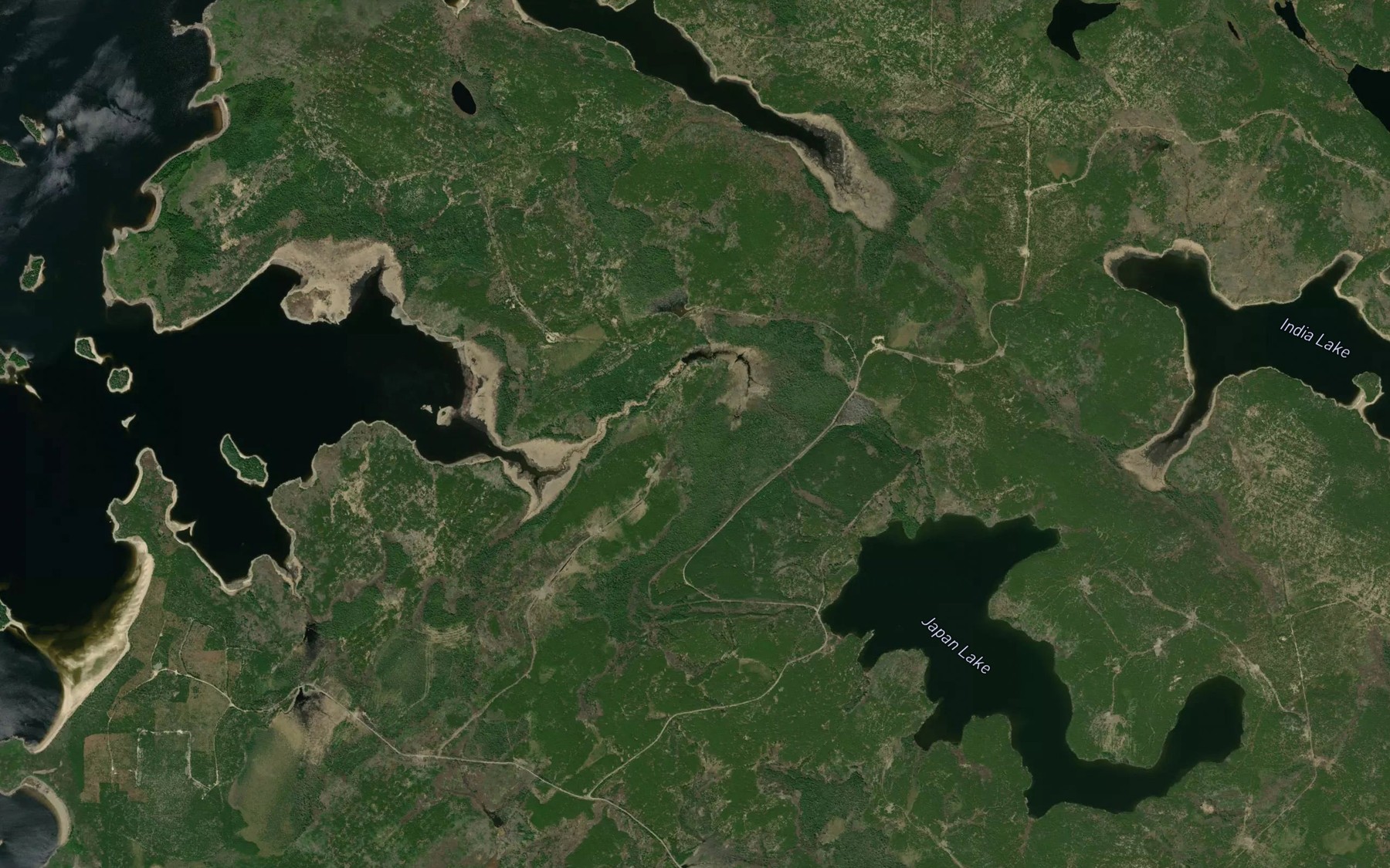 Satellite map of the Japan Creek