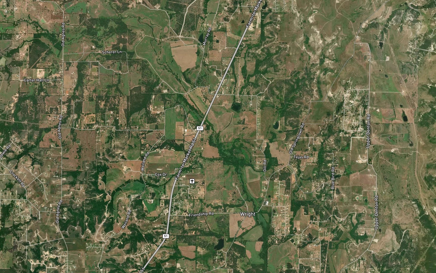 Satellite map of the McKnight Branch