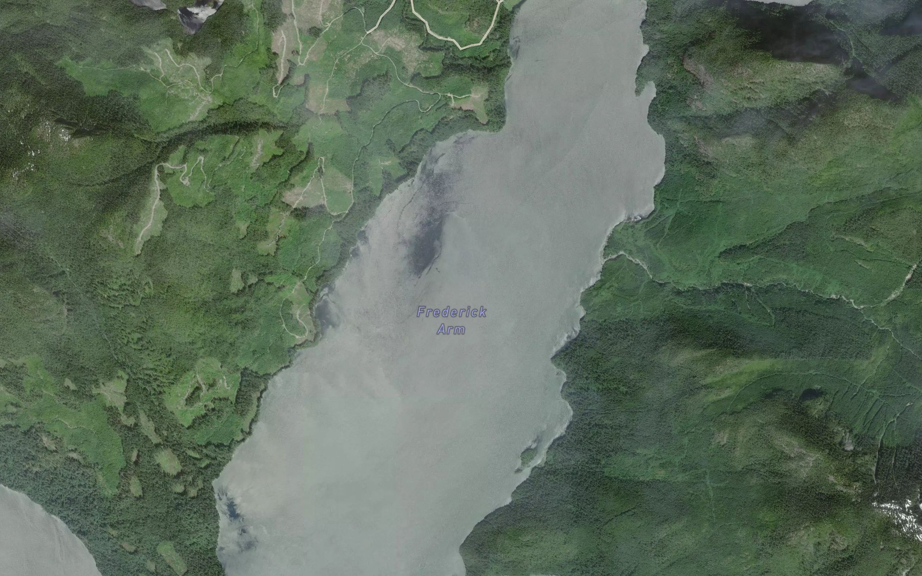 Satellite map of the Frederick Arm