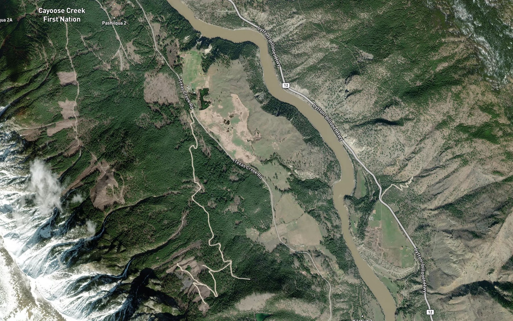 Satellite map of the ChadCreek