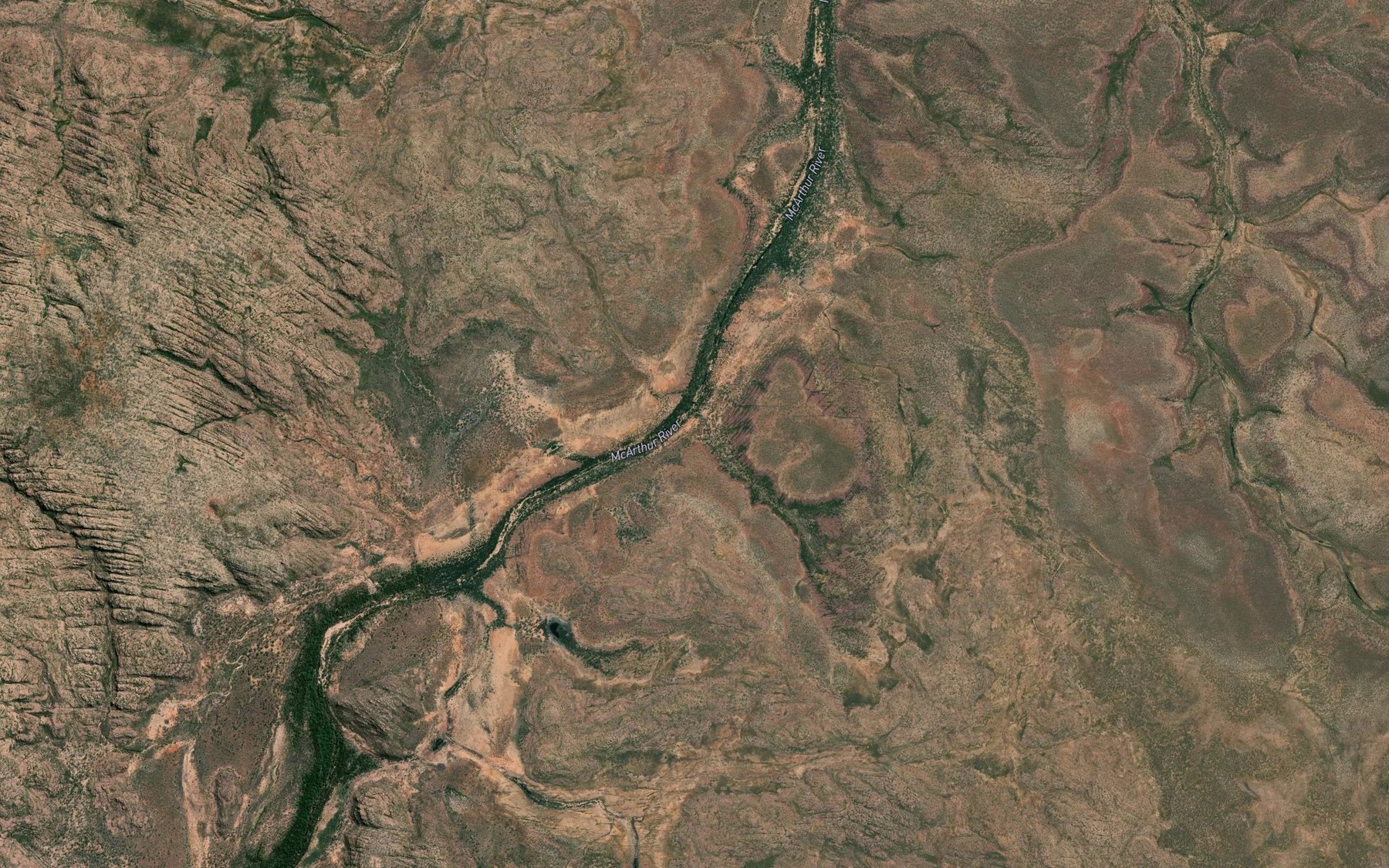 Satellite map of the Large Creek