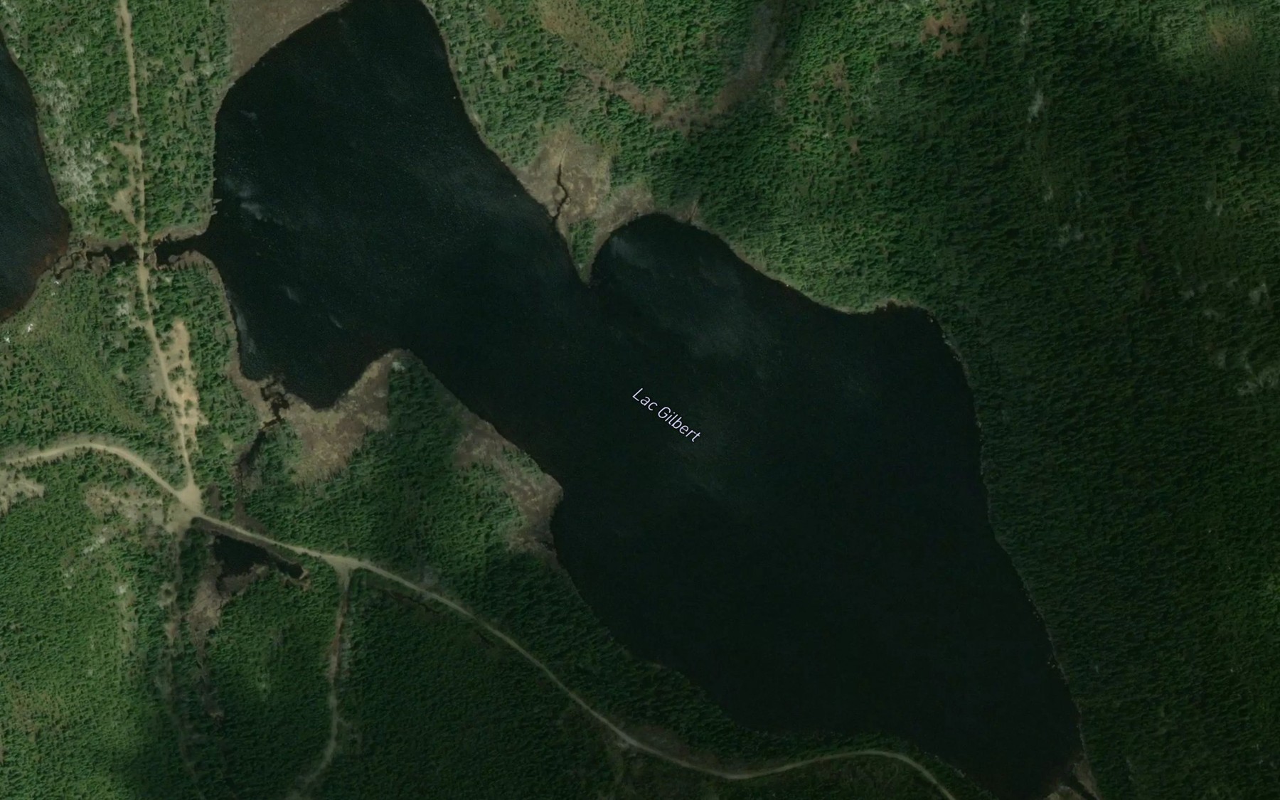 Satellite map of the Lac Gilbert