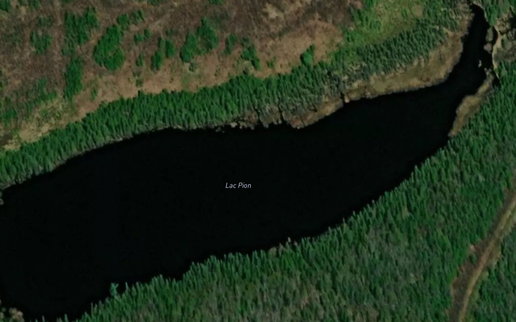 Satellite map of the Lac Pion