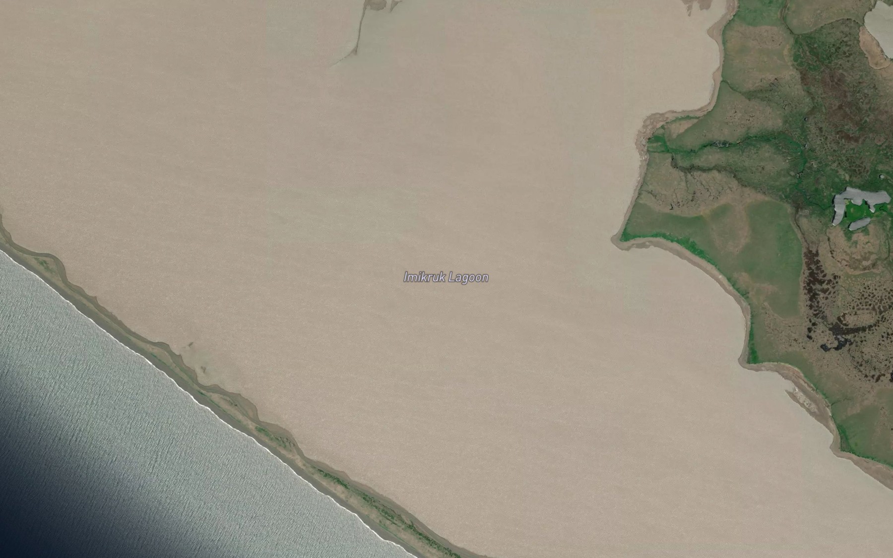 Satellite map of the Imikruk Lagoon