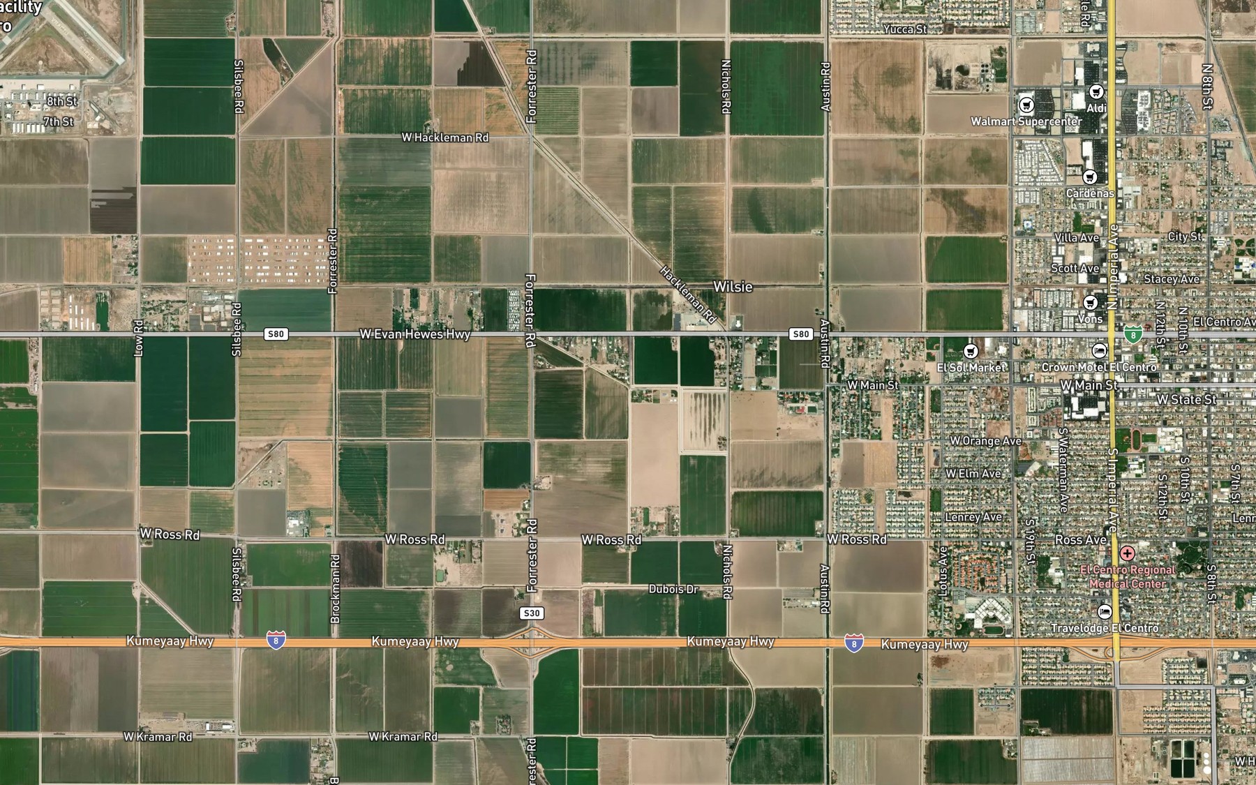 Satellite map of the Eucalyptus Lateral Five