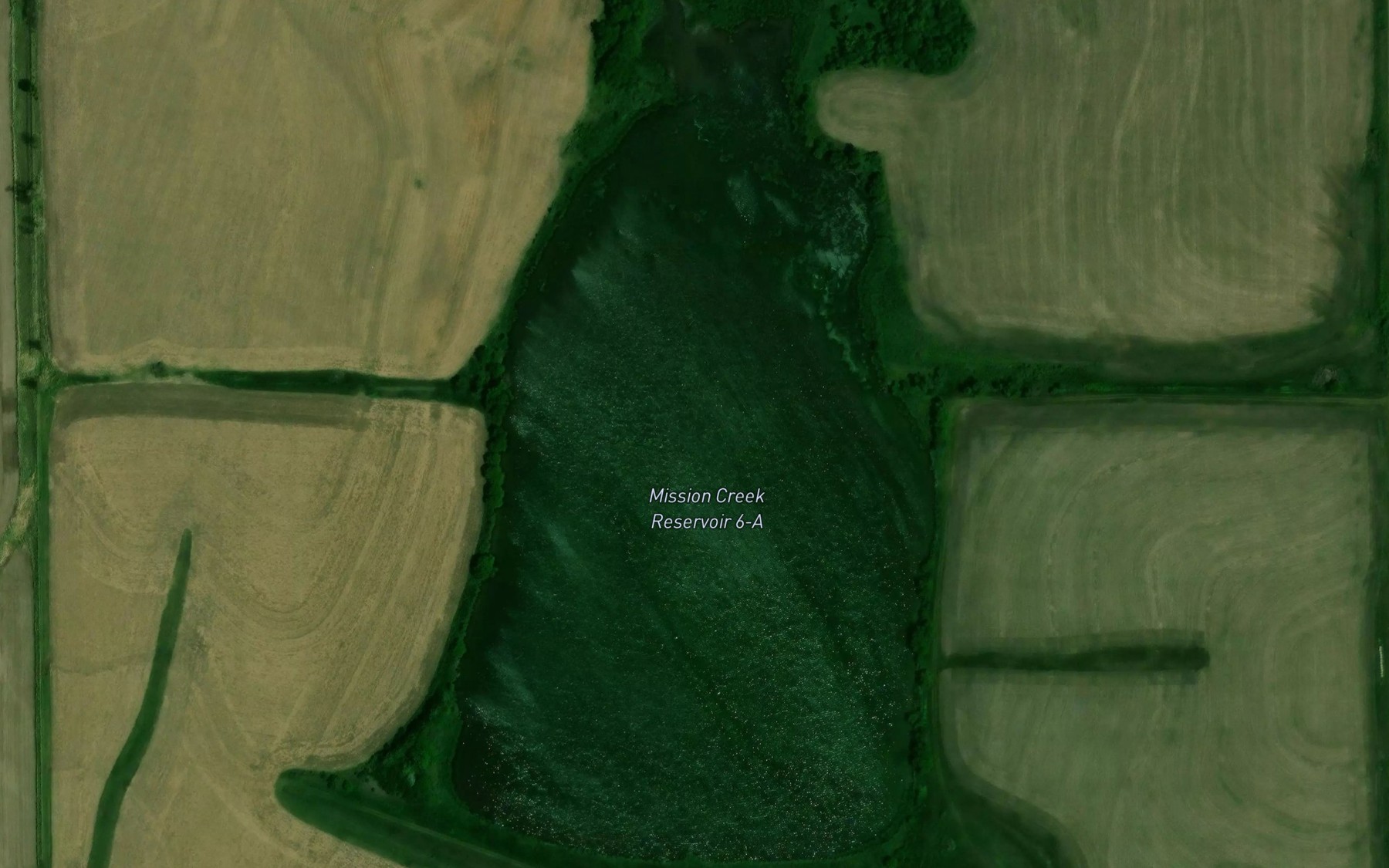 Satellite map of the Mission Creek Reservoir 6-A