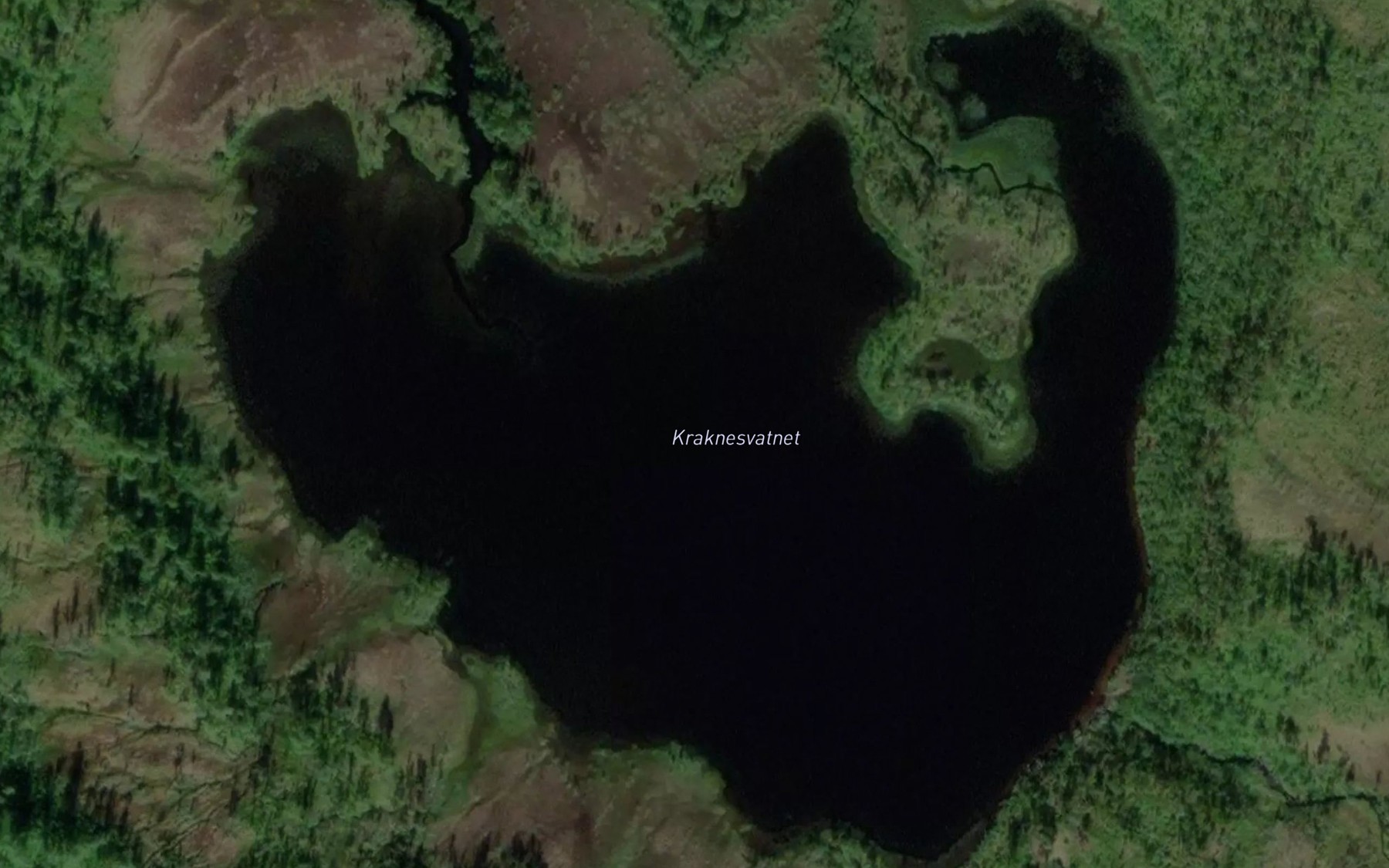 Satellite map of the Kraknesvatnet