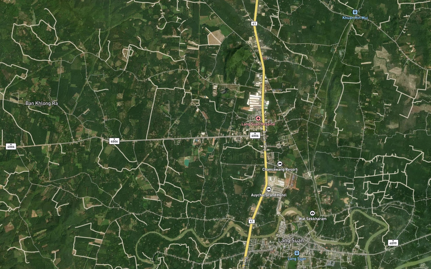 Satellite map of the Nong Na Phru
