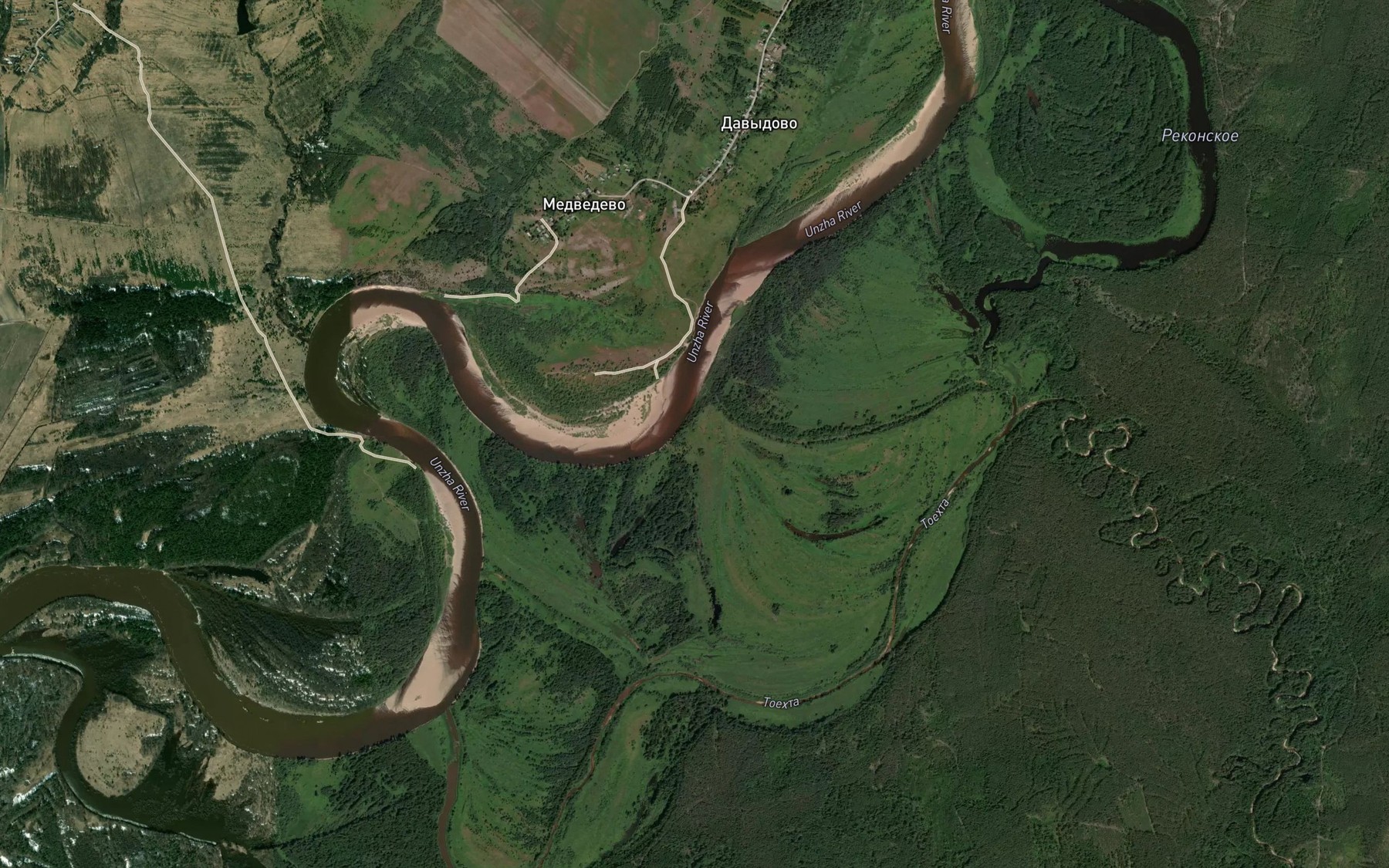 Satellite map of the Toyekhta