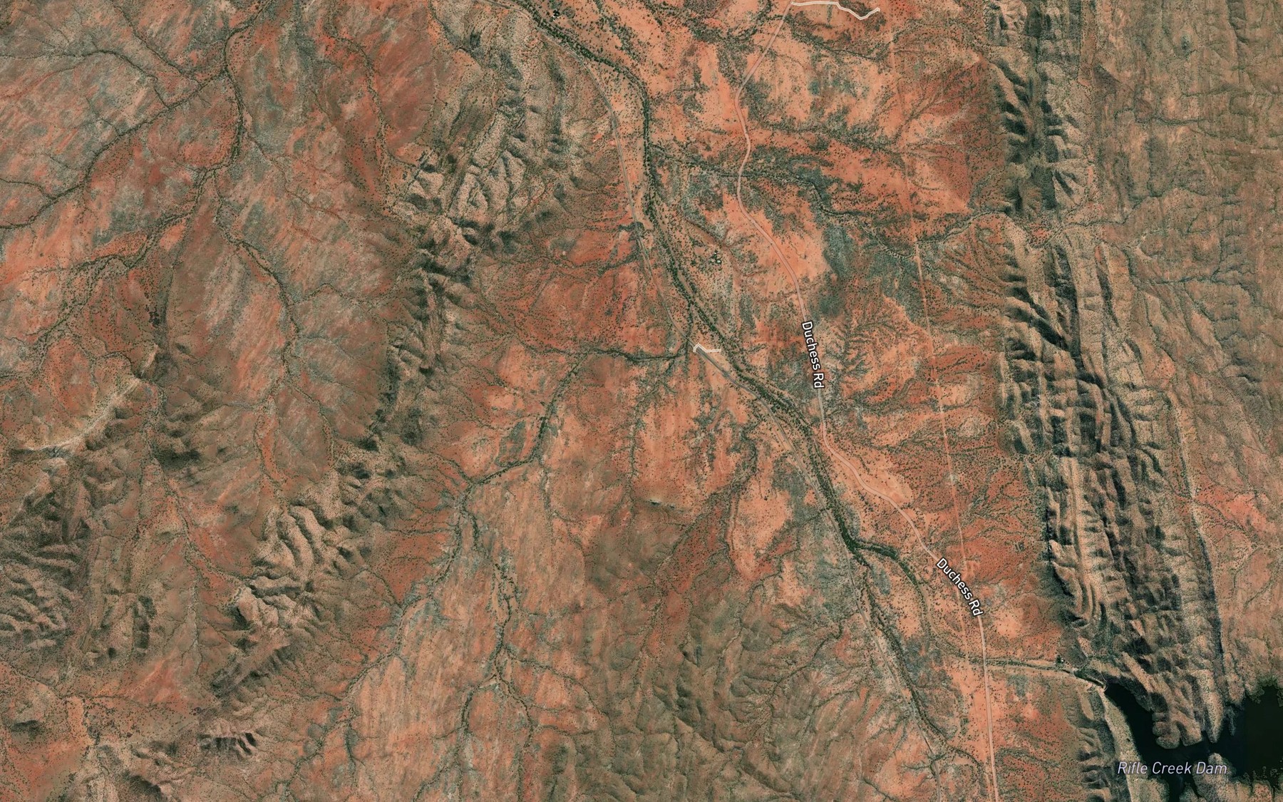 Satellite map of the Richards Creek
