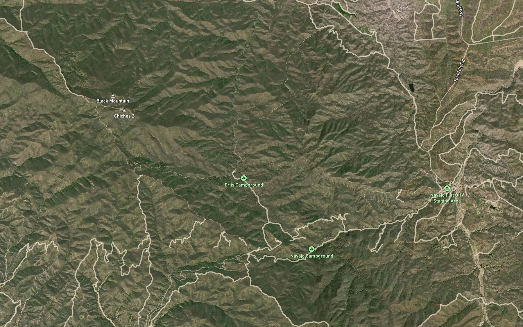 Satellite map of the Hunter Spring