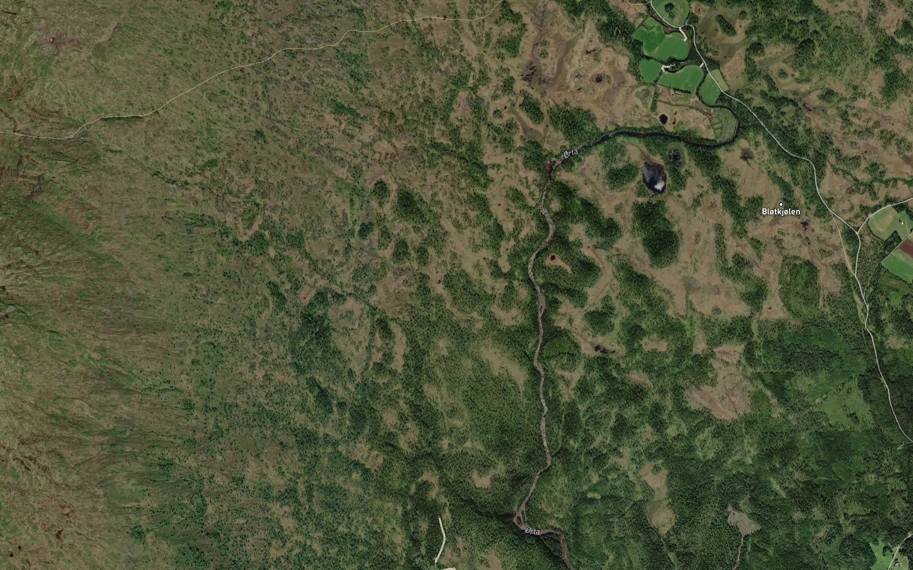 Satellite map of the Brubekken
