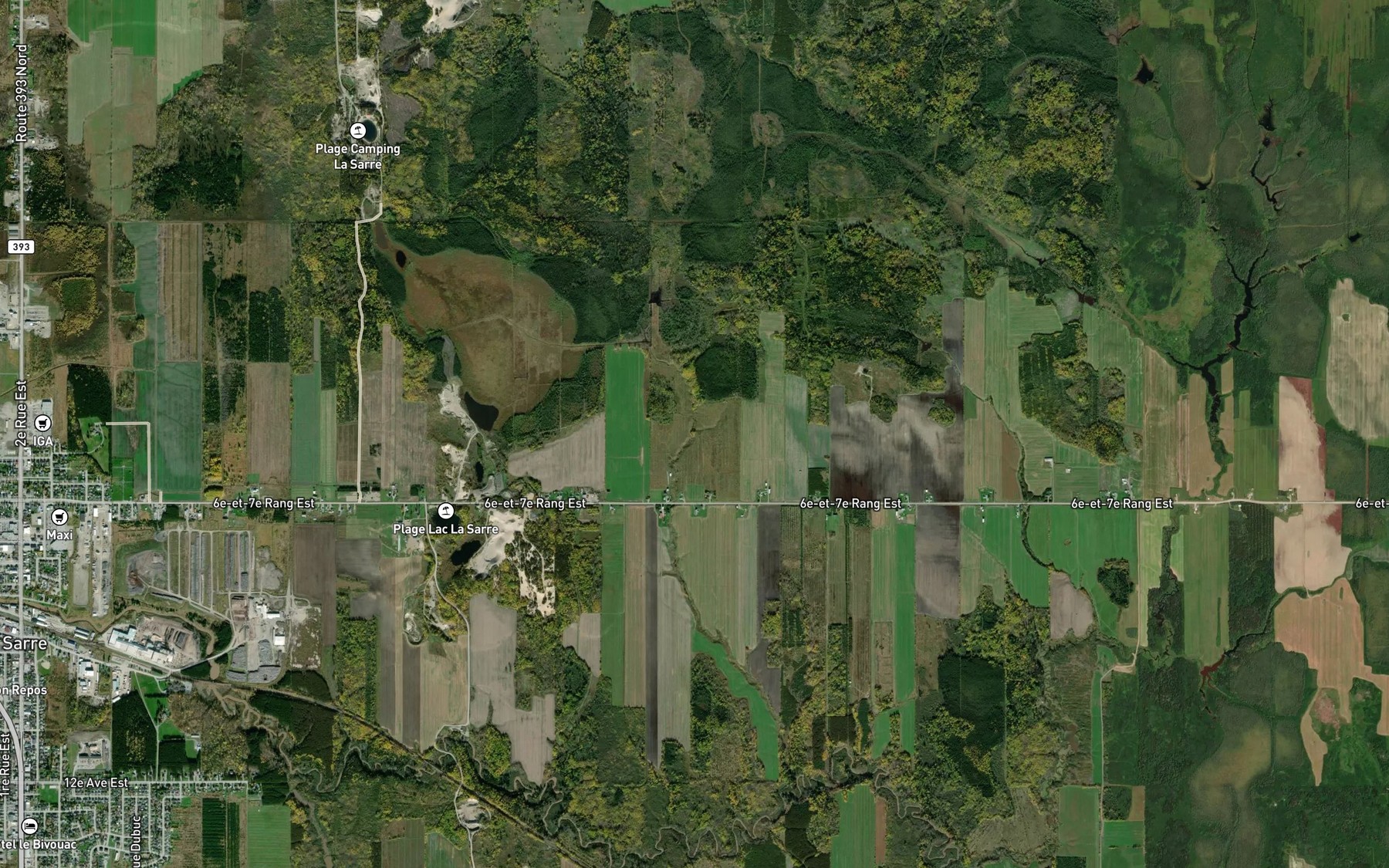 Satellite map of the Cours d'eau Lacombe