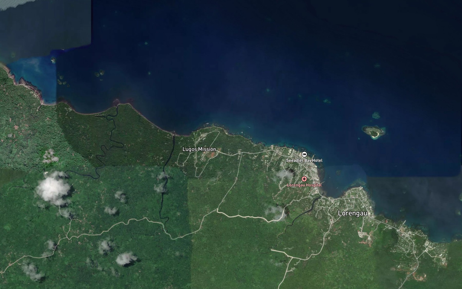 Satellite map of the Selahauwai River