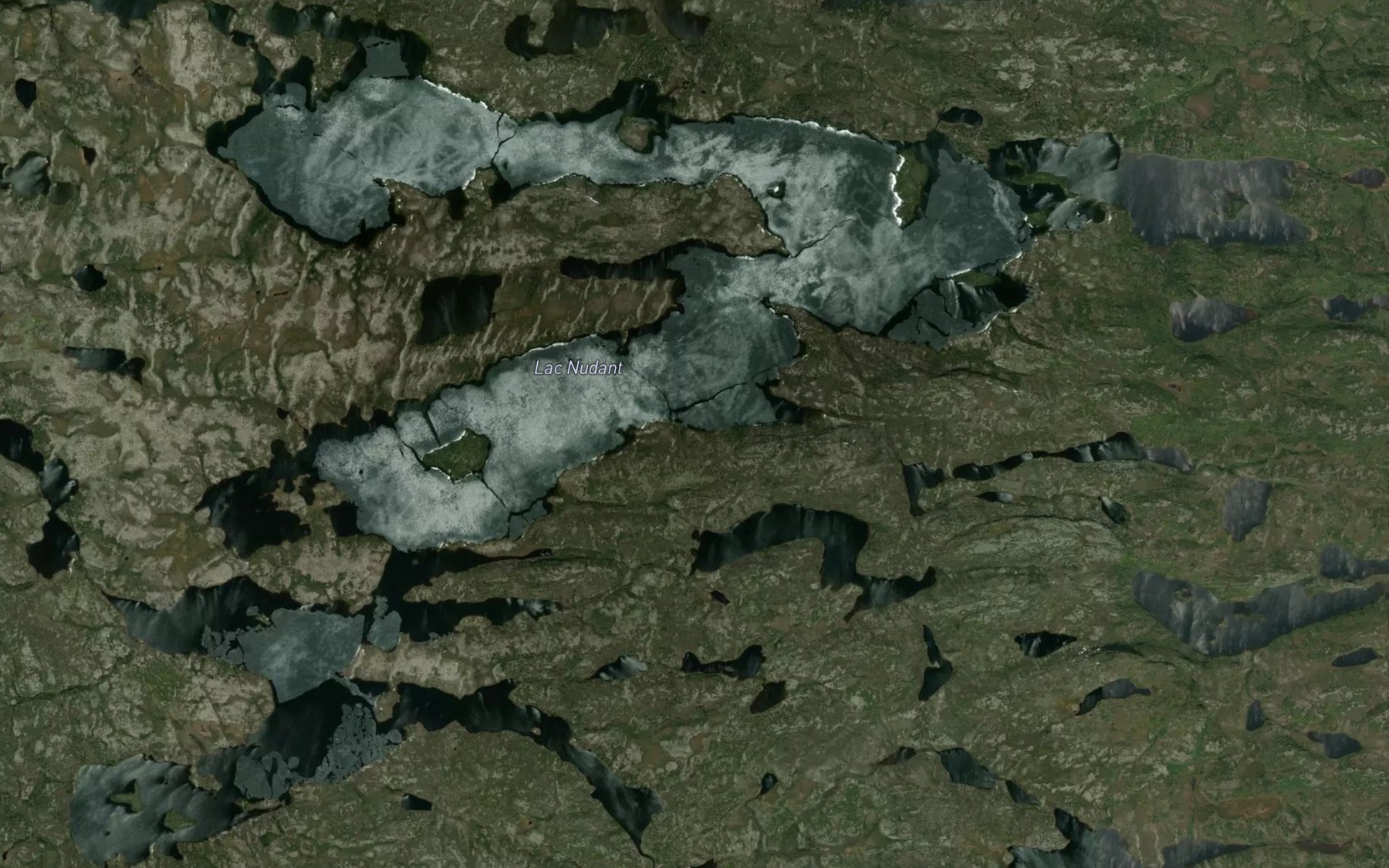 Satellite map of the Lac Nudant