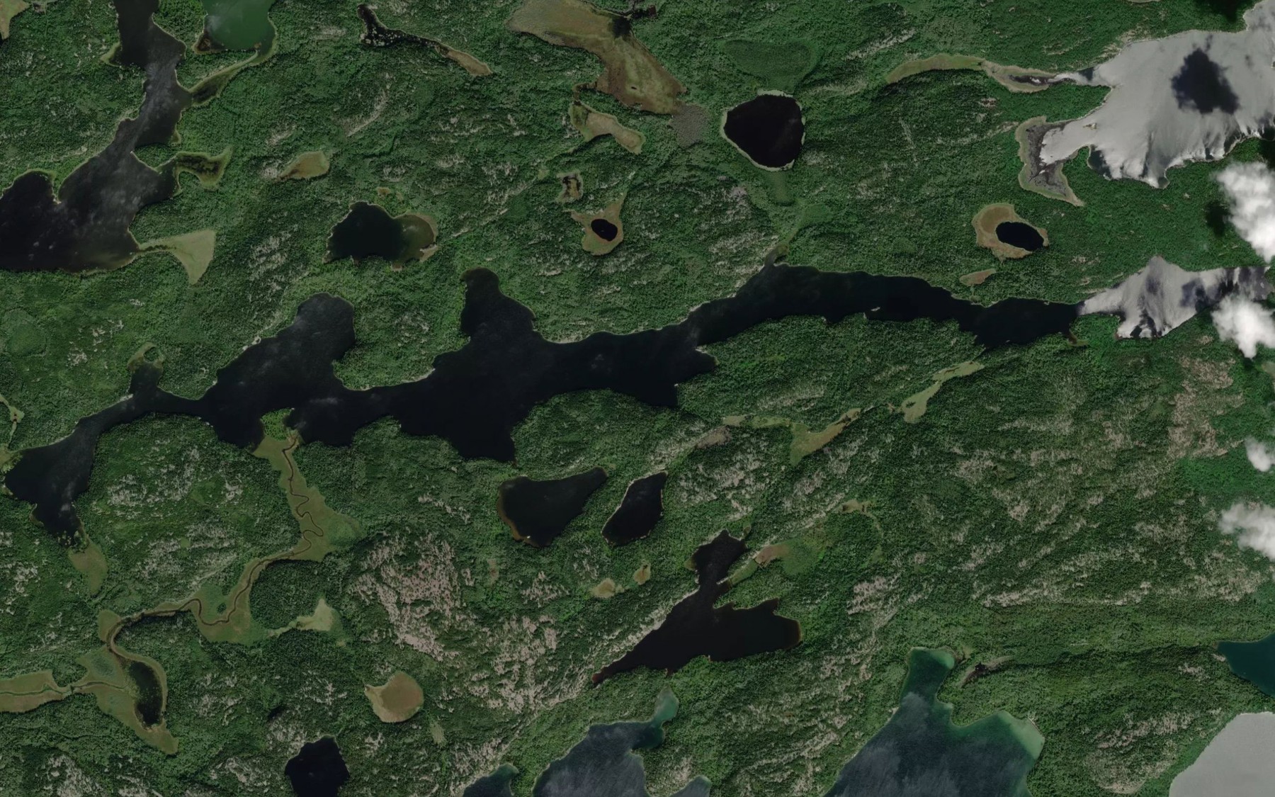 Satellite map of the Toothpick Lake