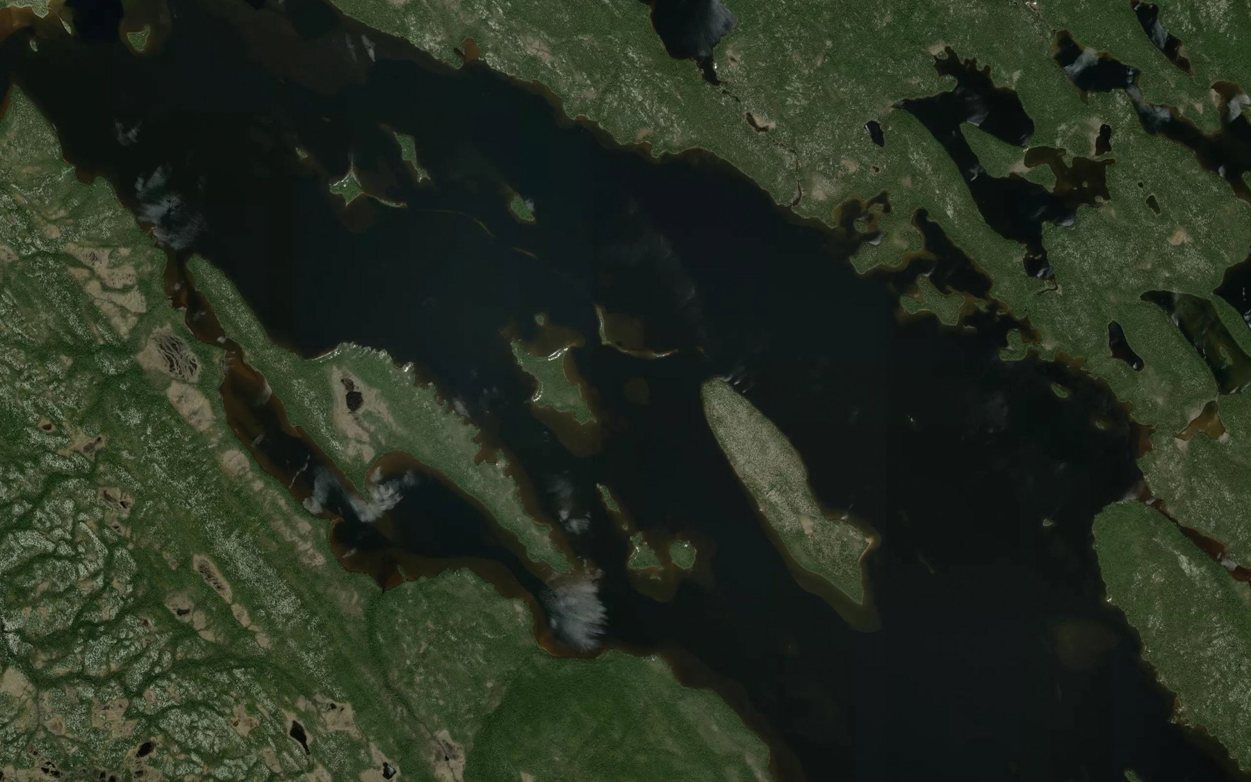 Satellite map of the Lac De Morbihan