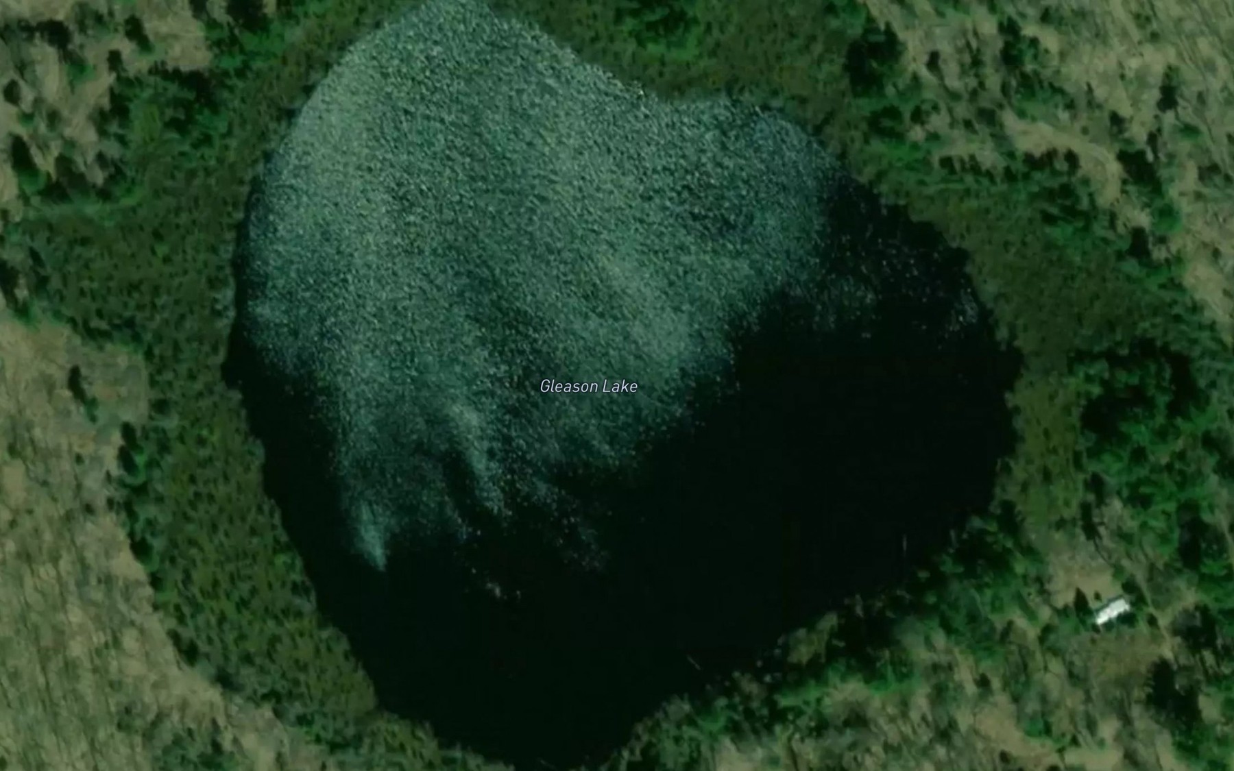 Satellite map of the Gleason Lake