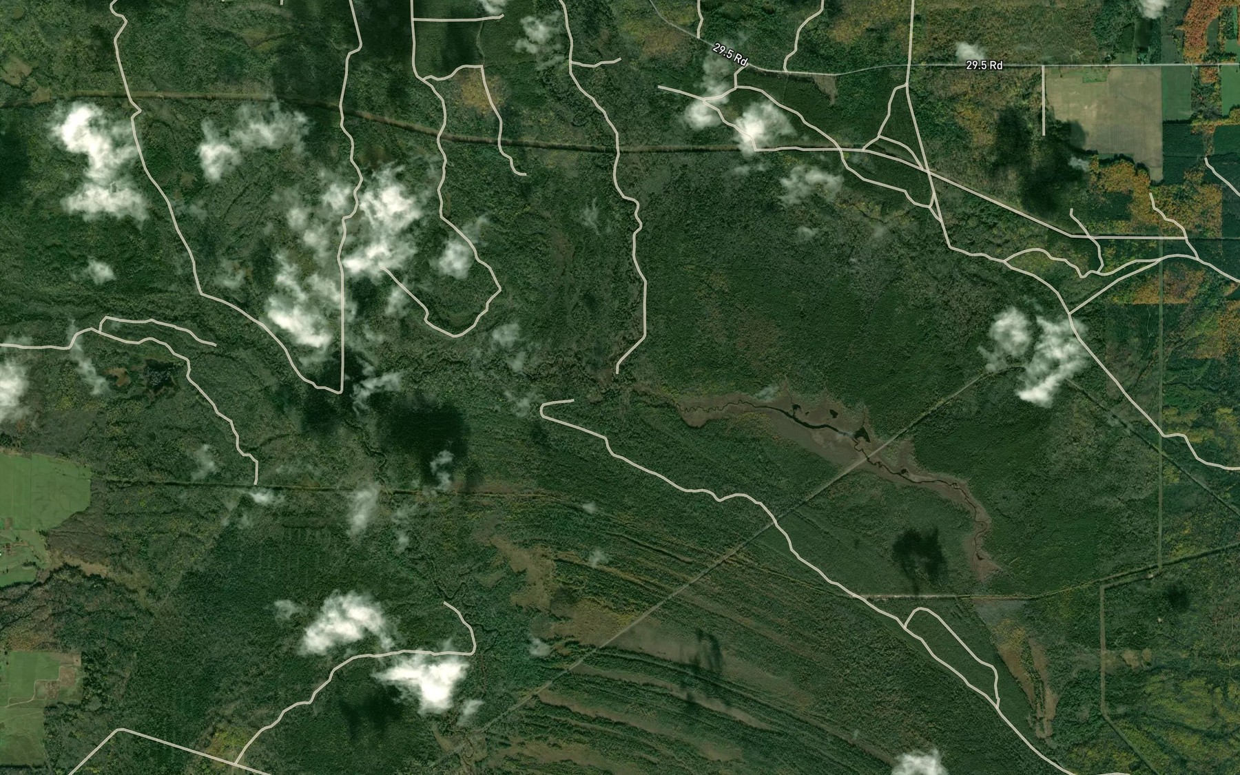 Satellite map of the Spring Creek