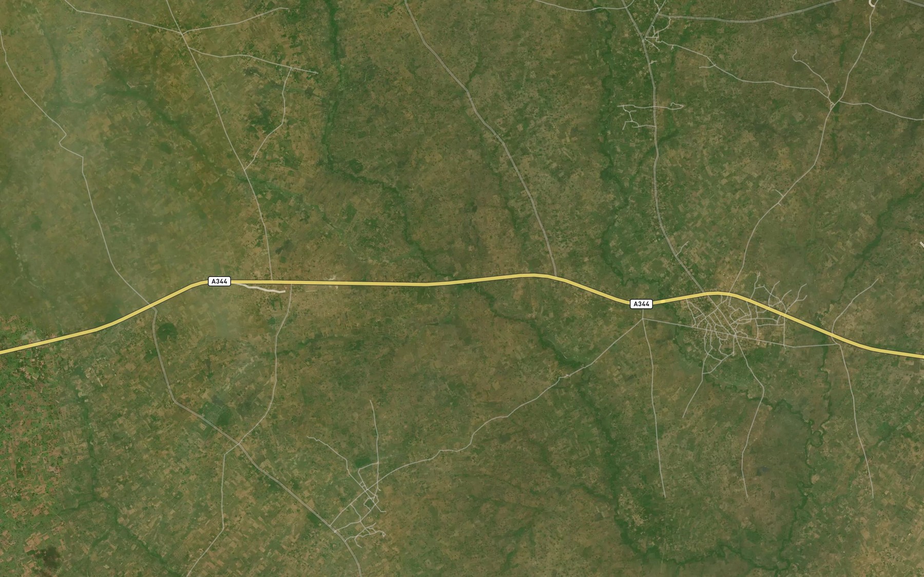 Satellite map of the River Uadashu